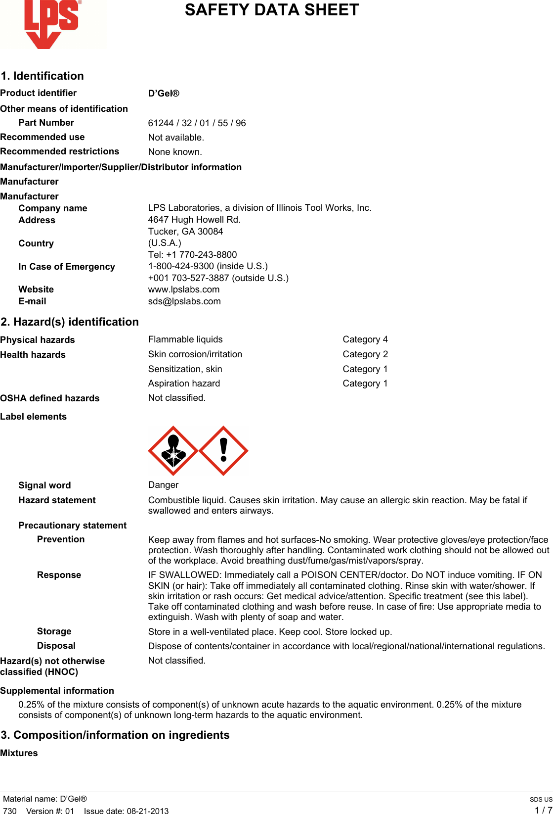 Page 1 of 7 - (\\\\dmzfile01\\Data\\HSE\\Clients\\ITW\\LPS\\atn\\sds_us\\default\\000730_D\222Gel\256 - LPS Laboratories \(US SDS\))  106927-MSD