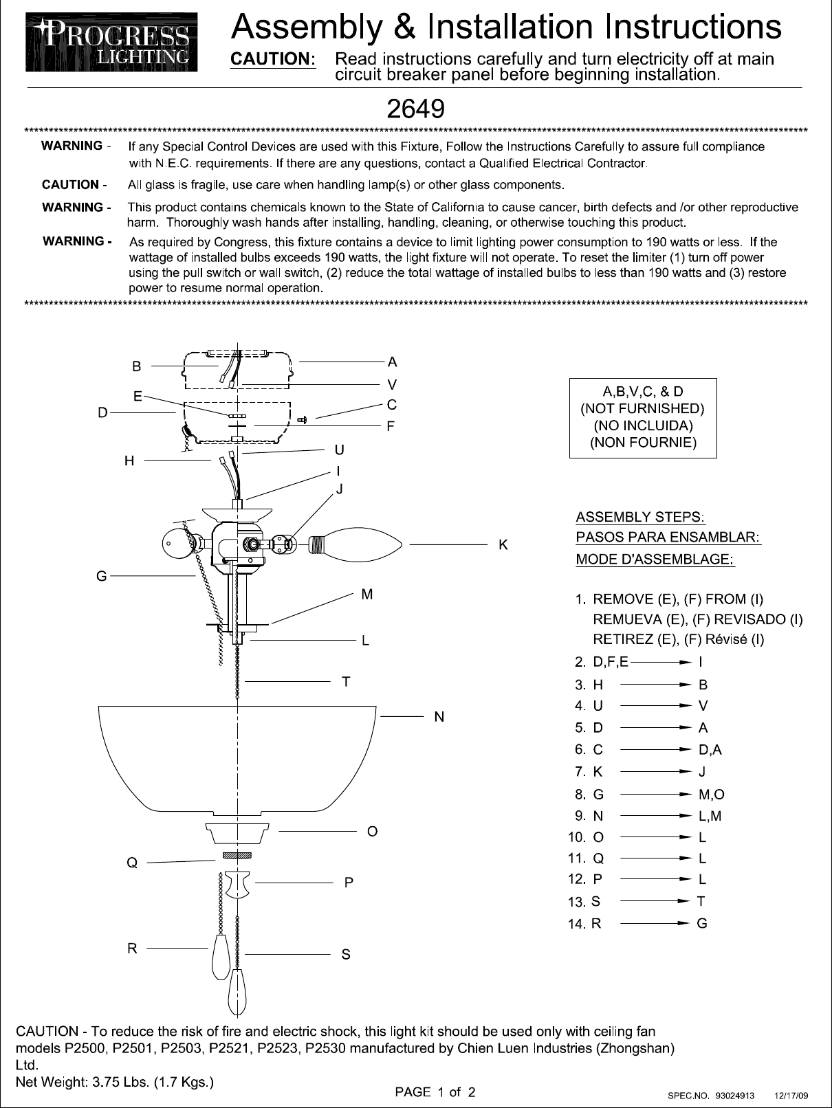 93024913_B Installation Directions