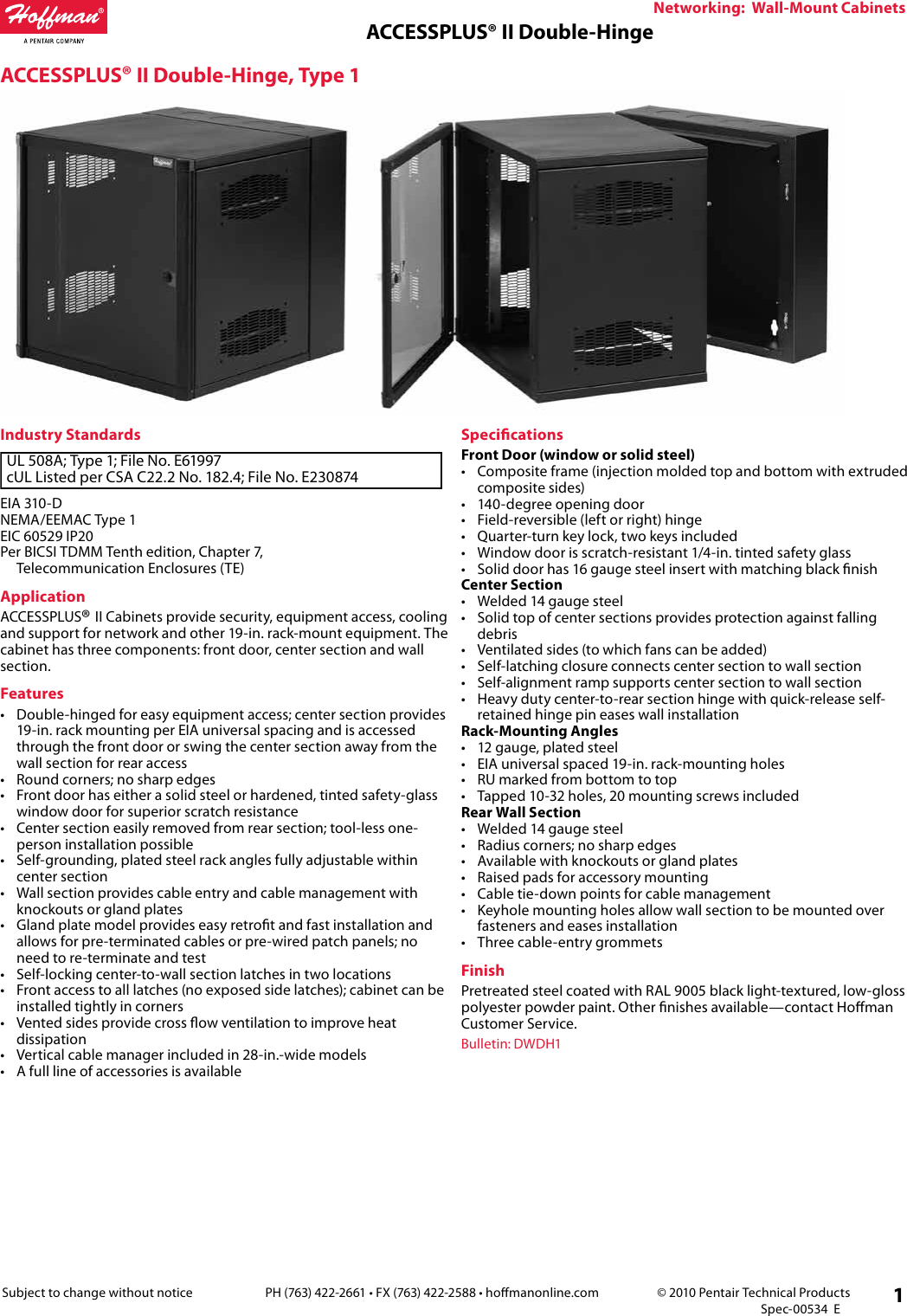 Page 1 of 6 - PROLINE® Network Switch Cabinet