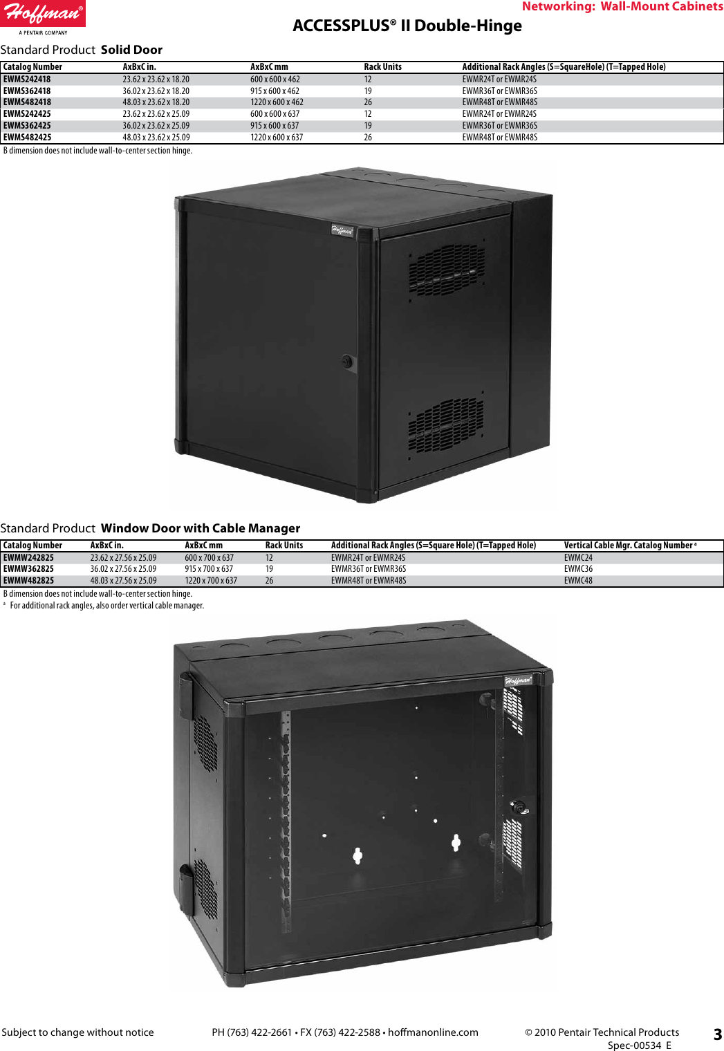 Page 3 of 6 - PROLINE® Network Switch Cabinet