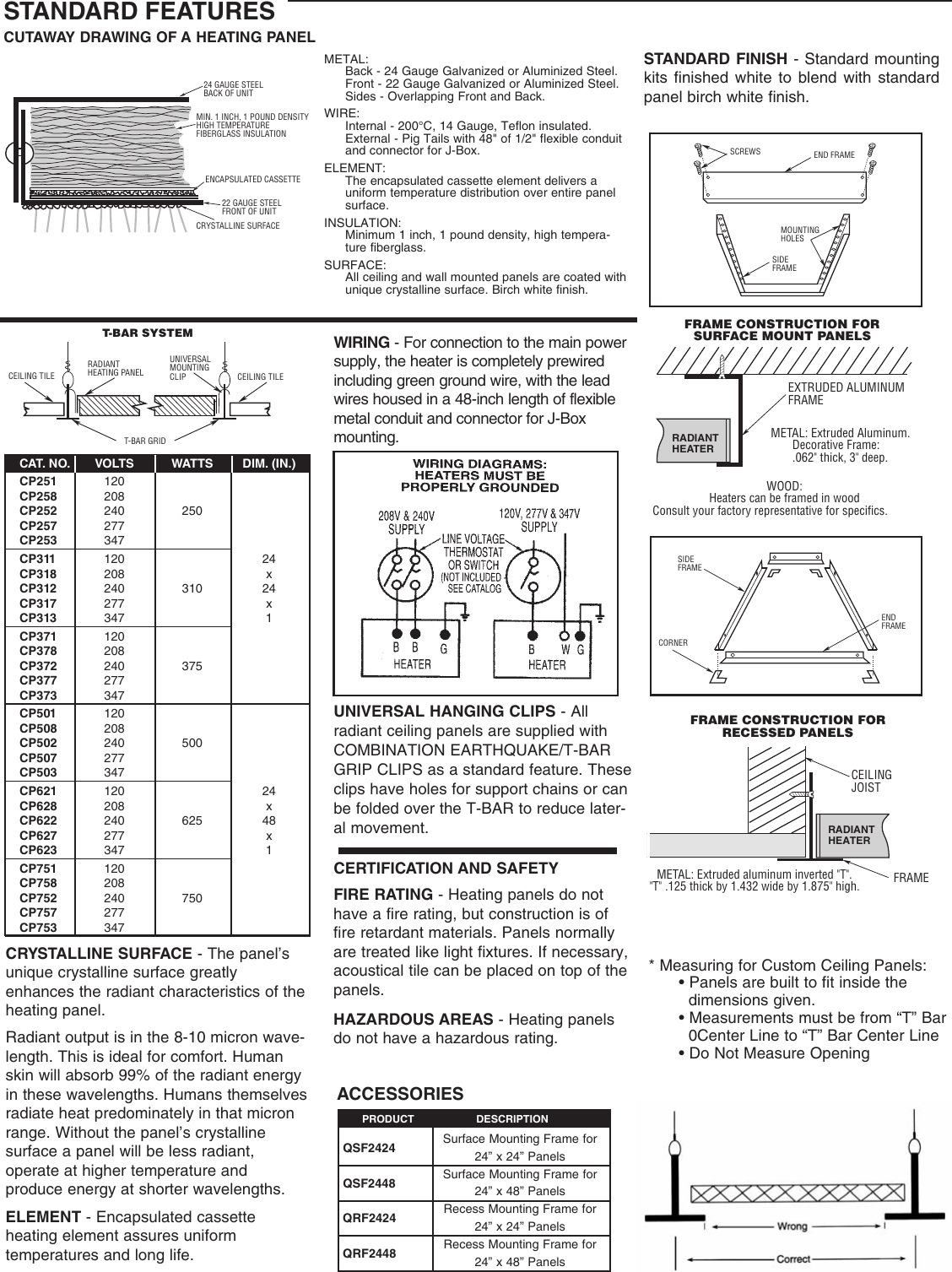 Other Hvac Parts Marly Cp757 Electric Radiant Ceiling Panel