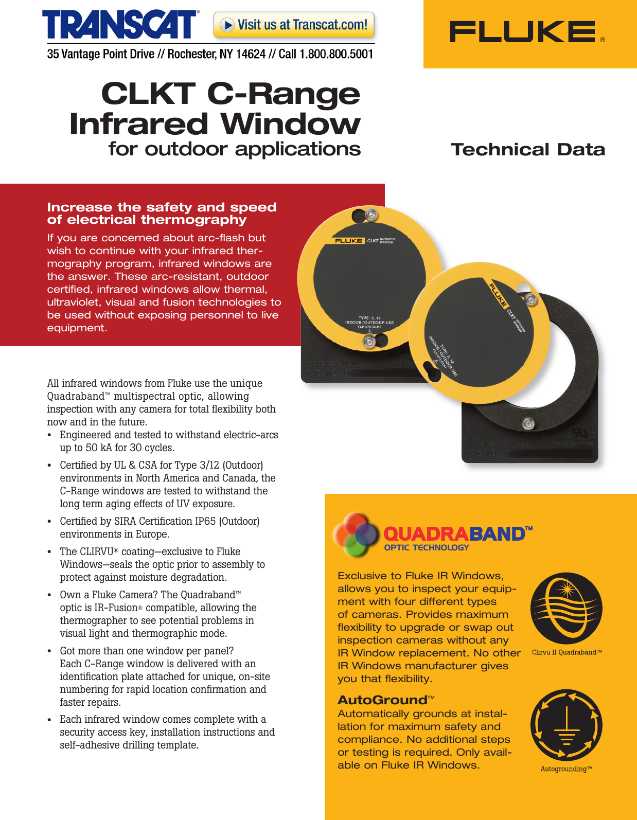 Page 1 of 3 - Fluke CLKT C-Range Infrared Window  Brochure
