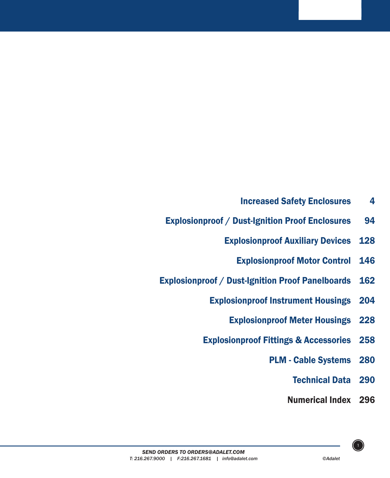 Adalet Catalog Increased Safety VH4X VC4X