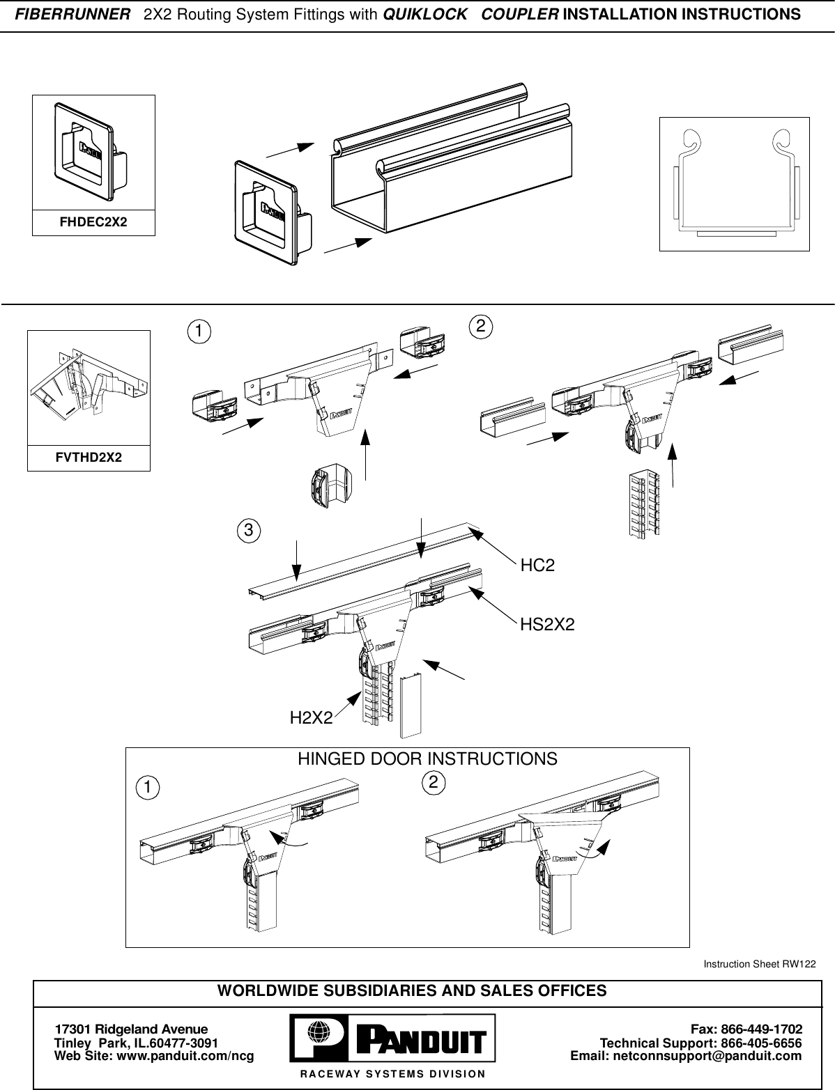 Page 2 of 2 - RW122-r1 Installation Directions