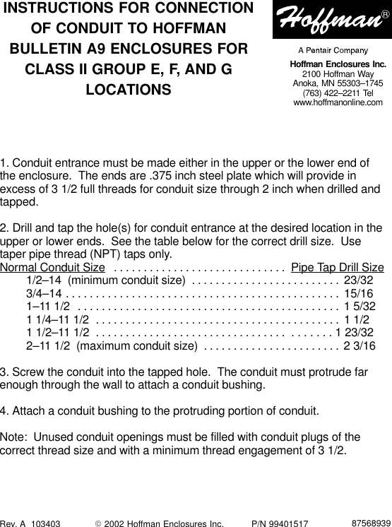 Page 1 of 1 - Installation Directions