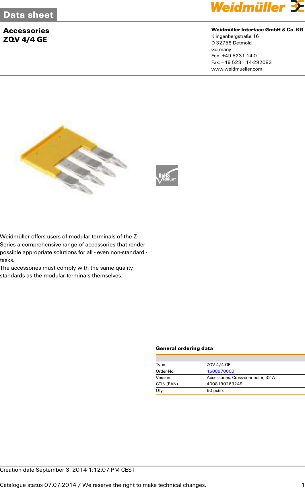 Page 1 of 4 - Product Detail Manual 