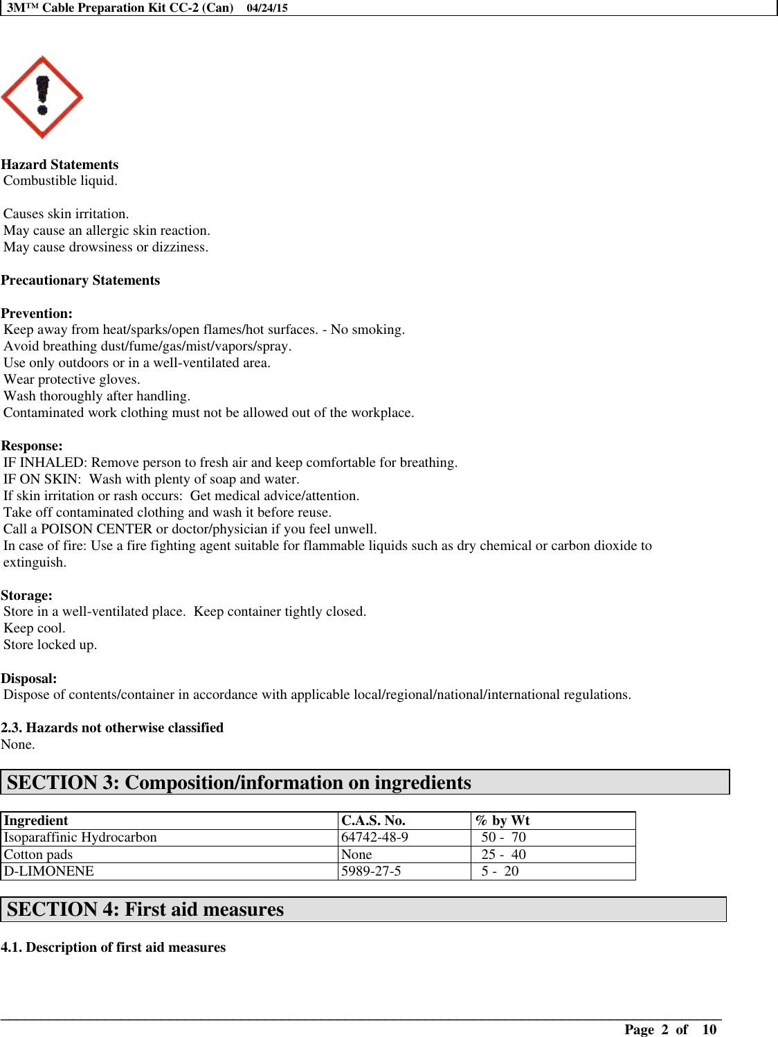 Page 4 of 12 - 127200-MSDS