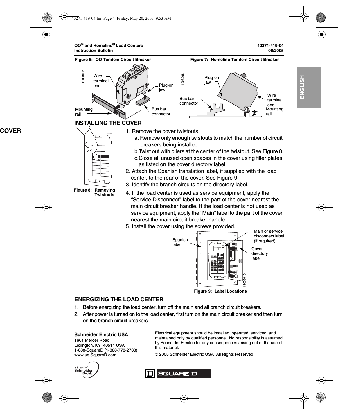 Page 4 of 8 - 40271-419-04  Installation Directions