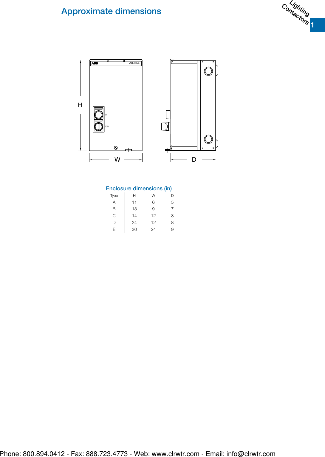 ABB A9 To A300 Lighting Contactors 129475 Catalog