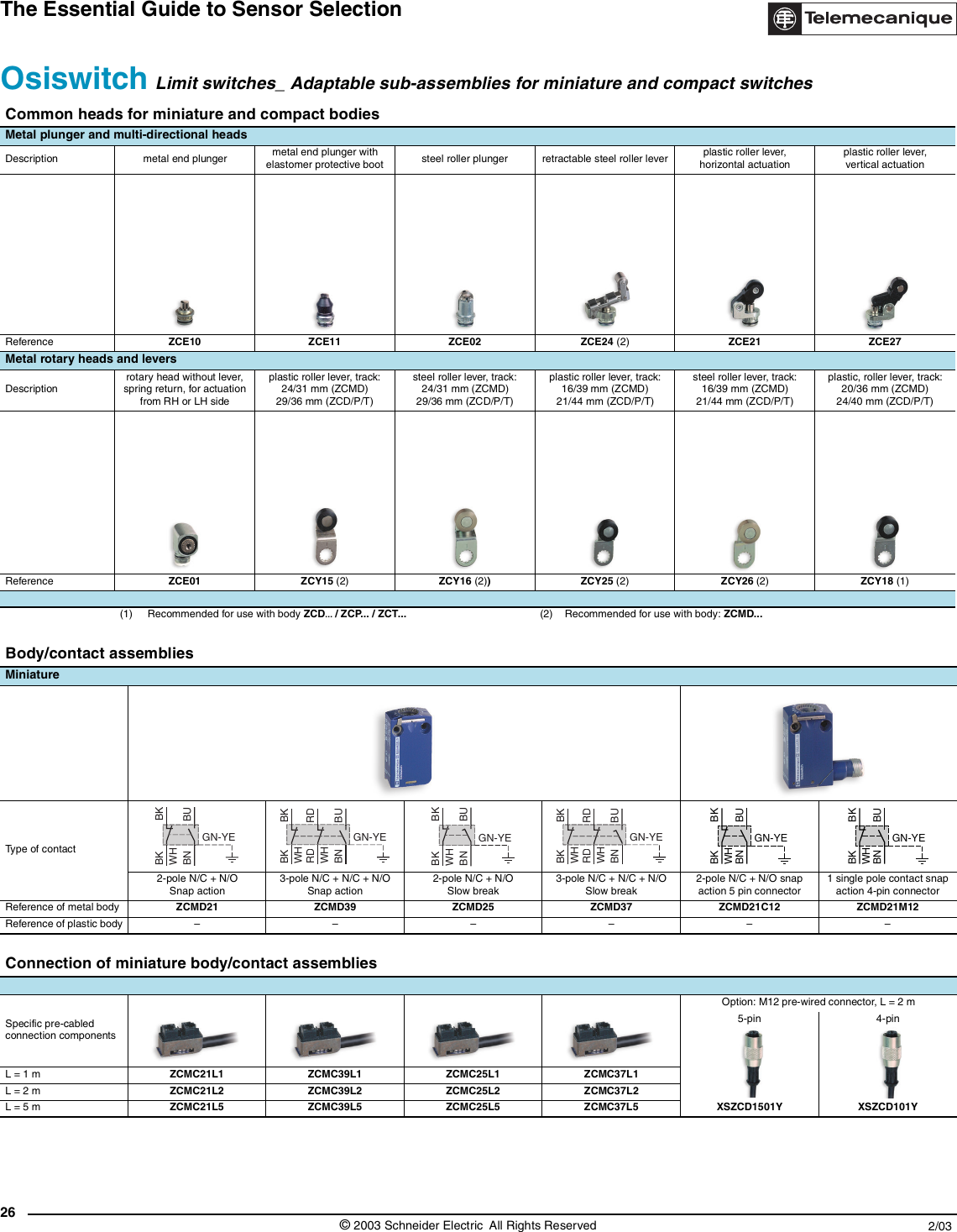 Page 1 of 3 - Telemecanique Global Detection, An Essential Quick Selector Guide To Sensor Selection  Brochure