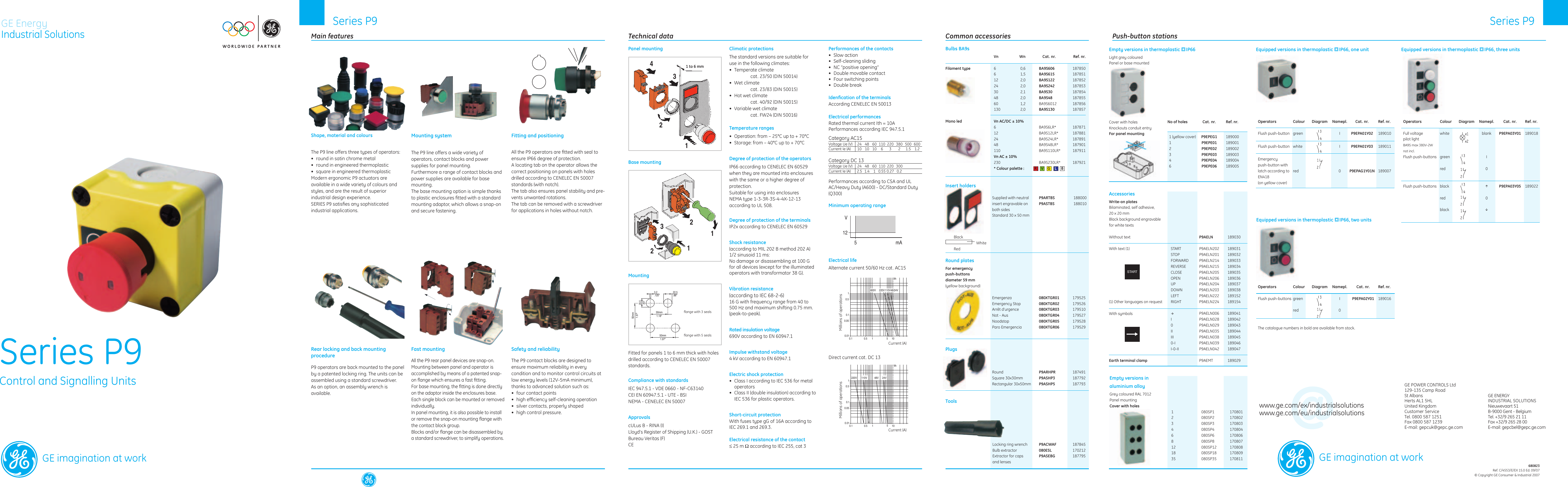 Page 1 of 2 - GE - Series P9 Control And Signalling Units Overview English