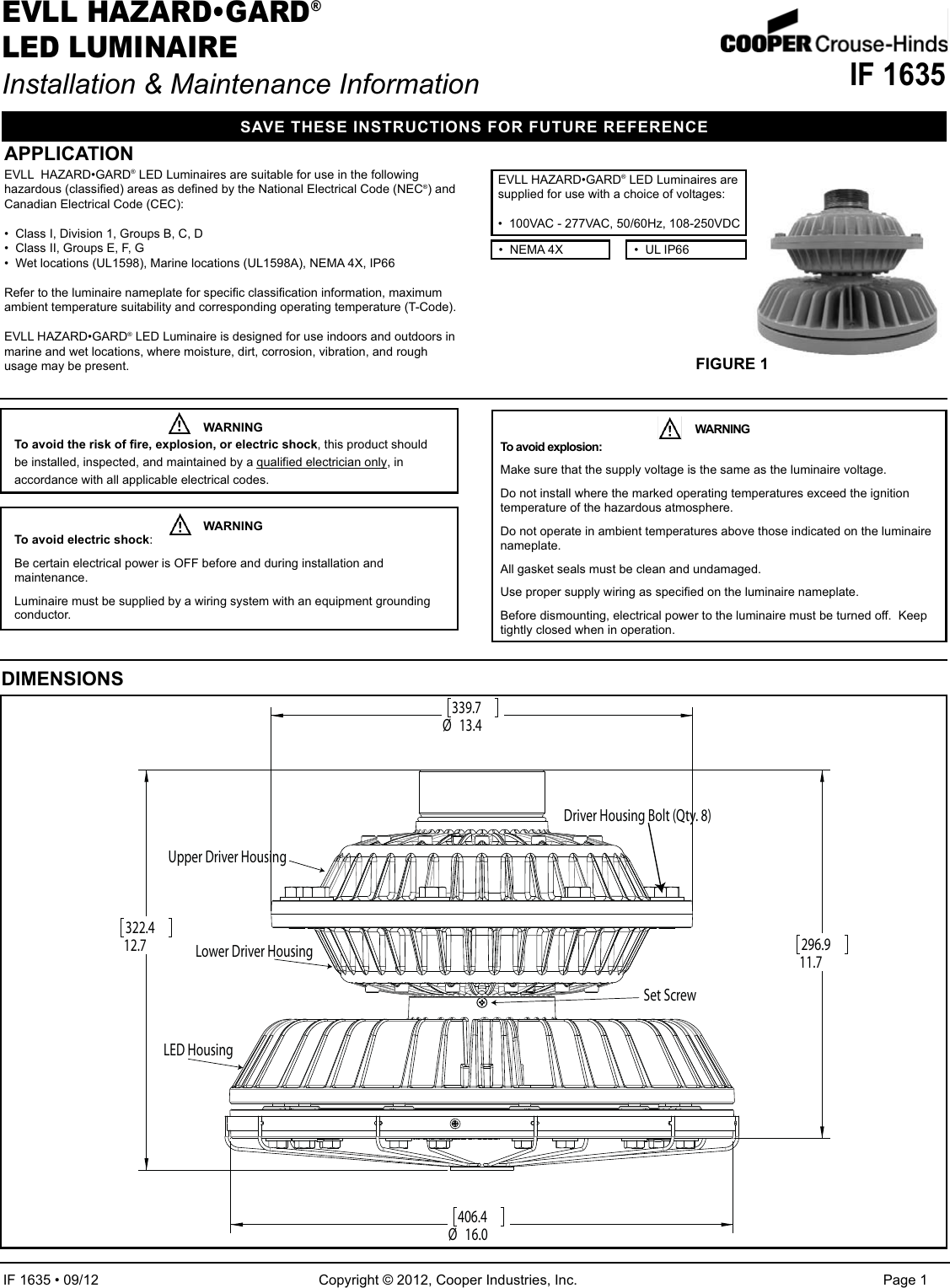 Page 1 of 4 - IF 1635 Revision 3  Installation Directions