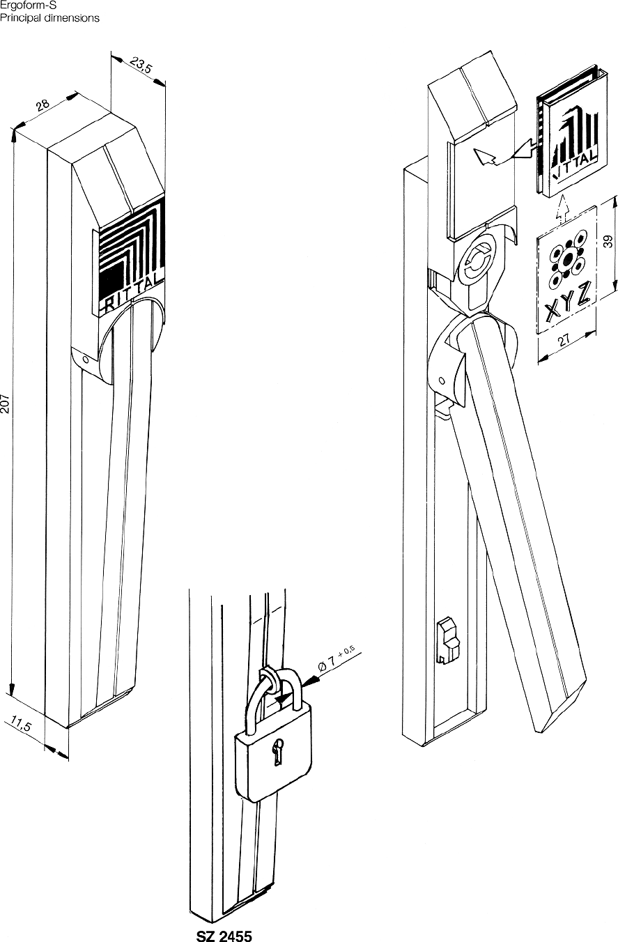 Page 2 of 10 - Rittal Ergoform-S Handle Assembly Instructions Installation Directions