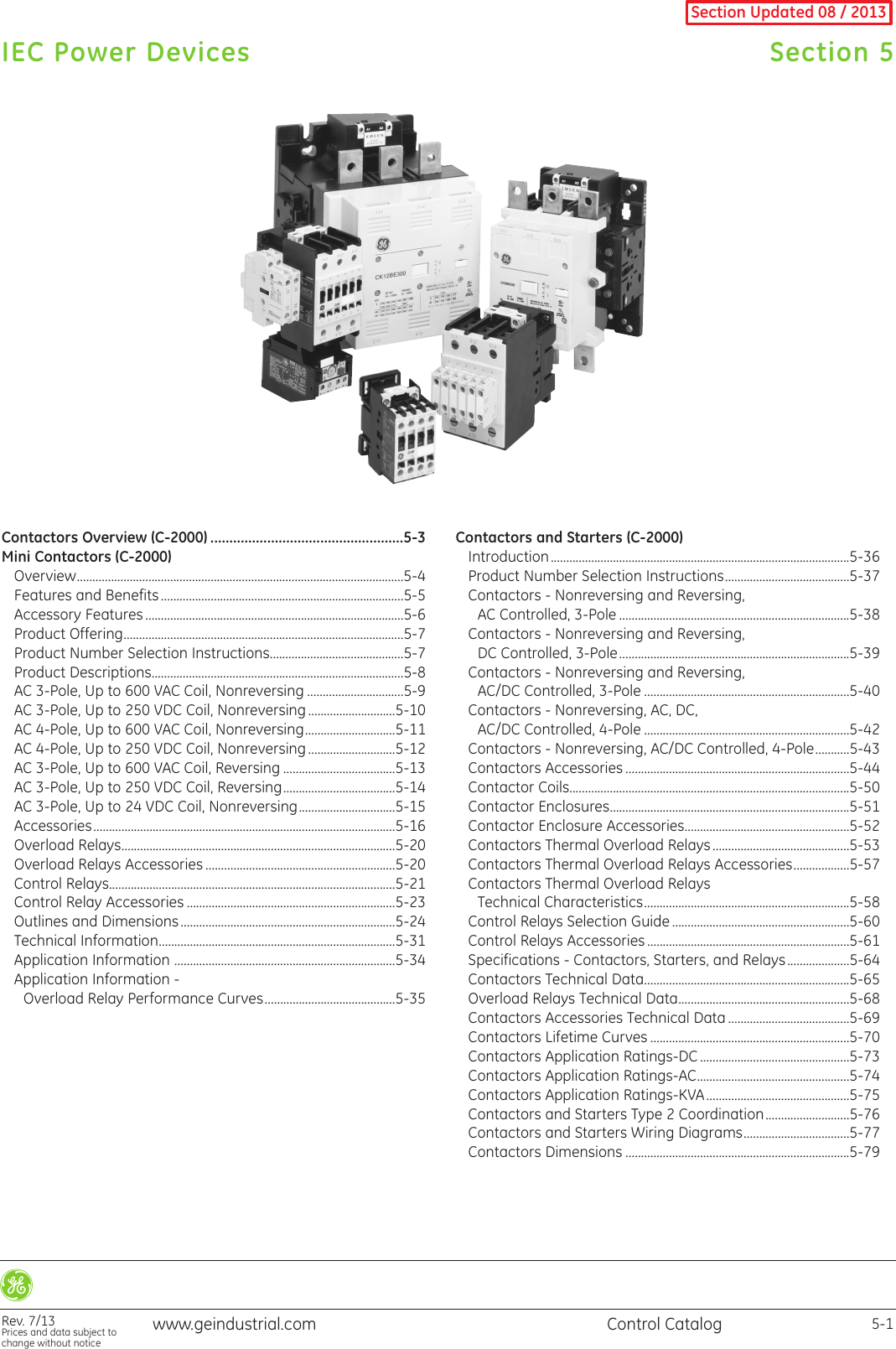 GE Control Catalog Section 5