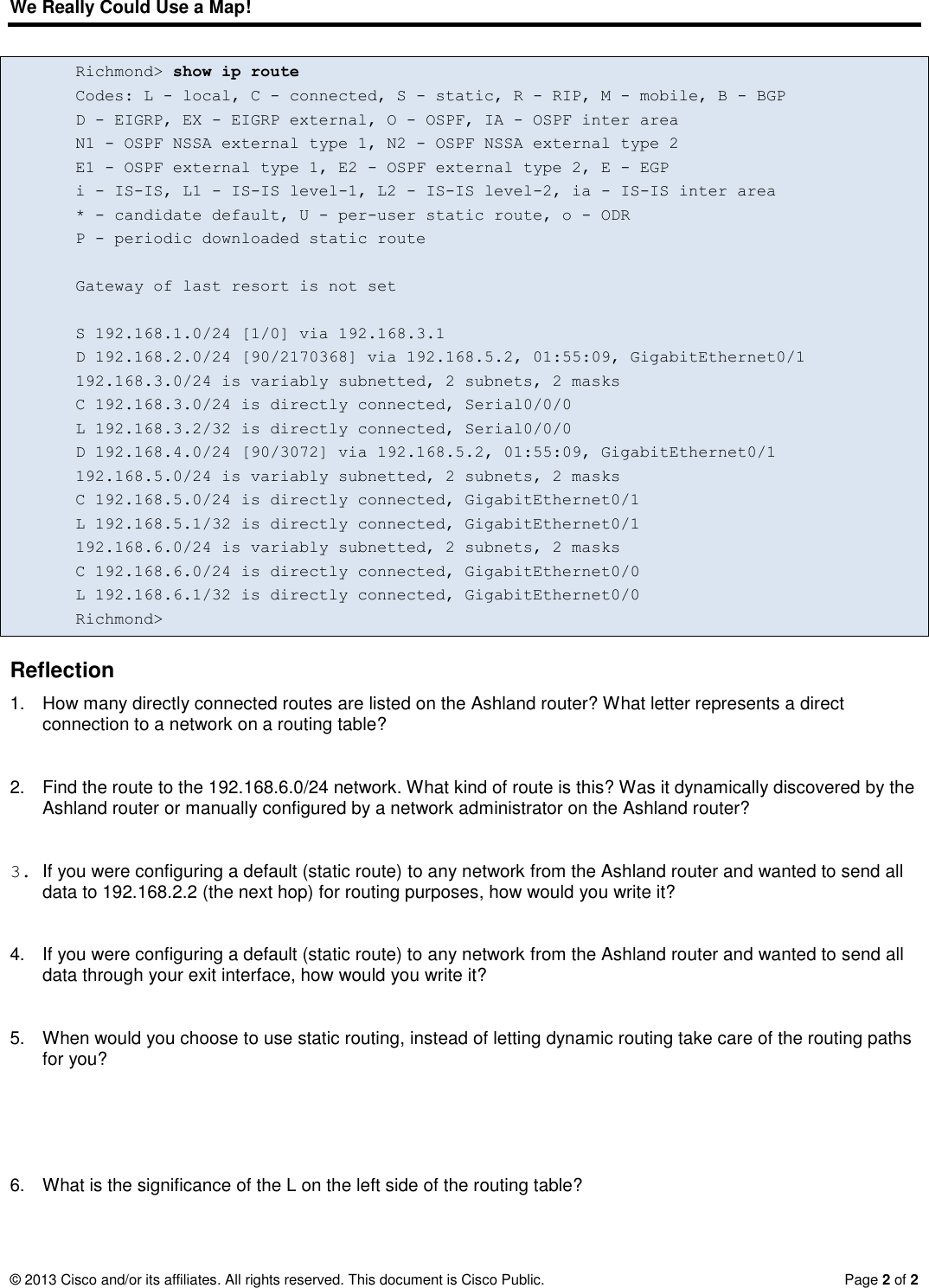Page 2 of 2 - 1.4.1.1 We Really Could Use A Map Instructions