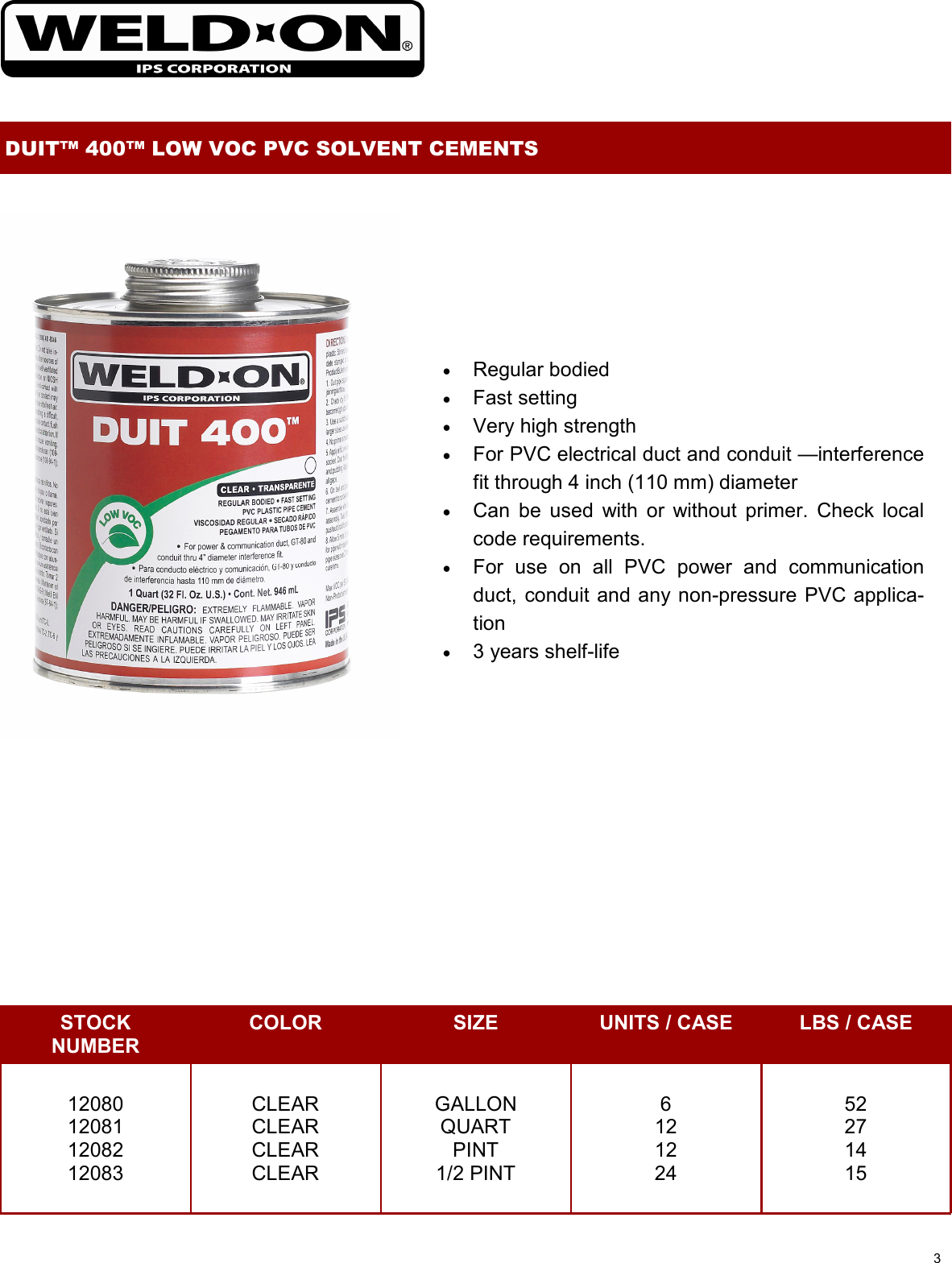 Page 4 of 12 - Duit Product Guide 09-2009