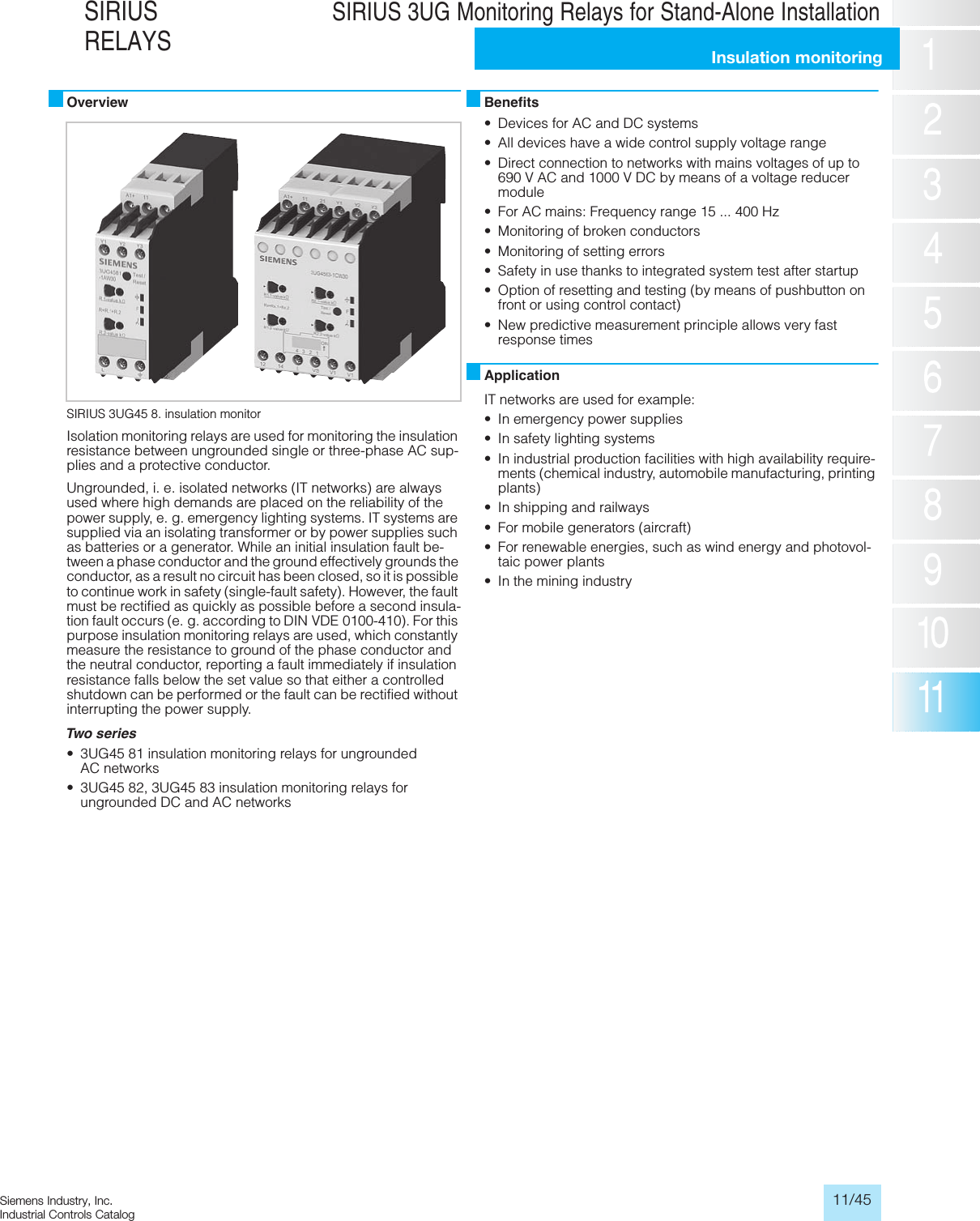 Screw Terminal Siemens 3UG4632-1AW30 Monitoring Relay 1 CO Contacts 0.1-300V Hysteresis 0-20s Delay Time 10-600VAC//DC Measuring Range Single Phase Voltage Monitoring 24VAC//DC Auxiliary Voltage