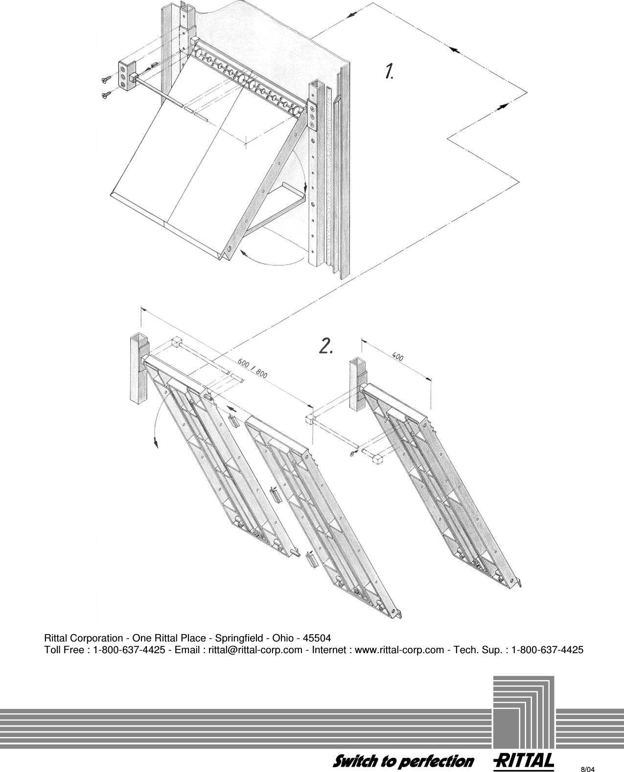 Page 2 of 2 - Rittal Writing Board For PS/ES Door Assembly Instructions  Installation Directions