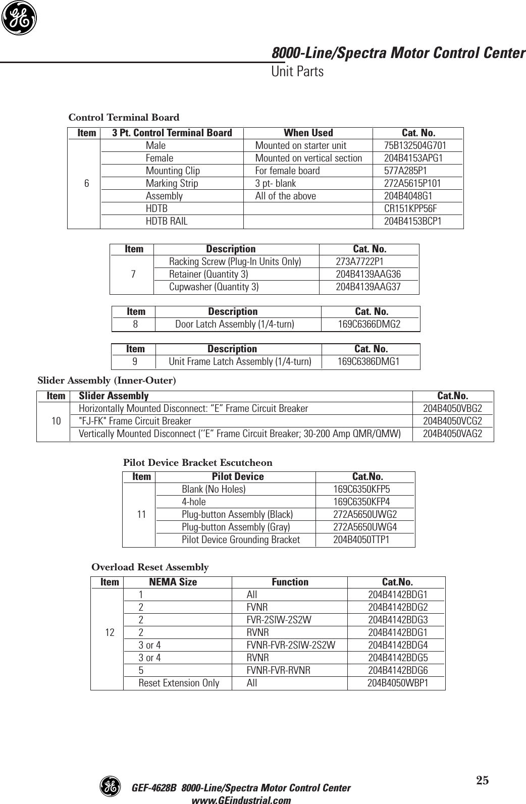 Page 1 of 1 - 8000 Line Parts Bulletin