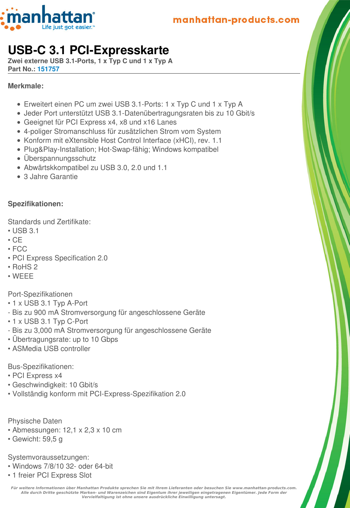 Datasheet 151757 German