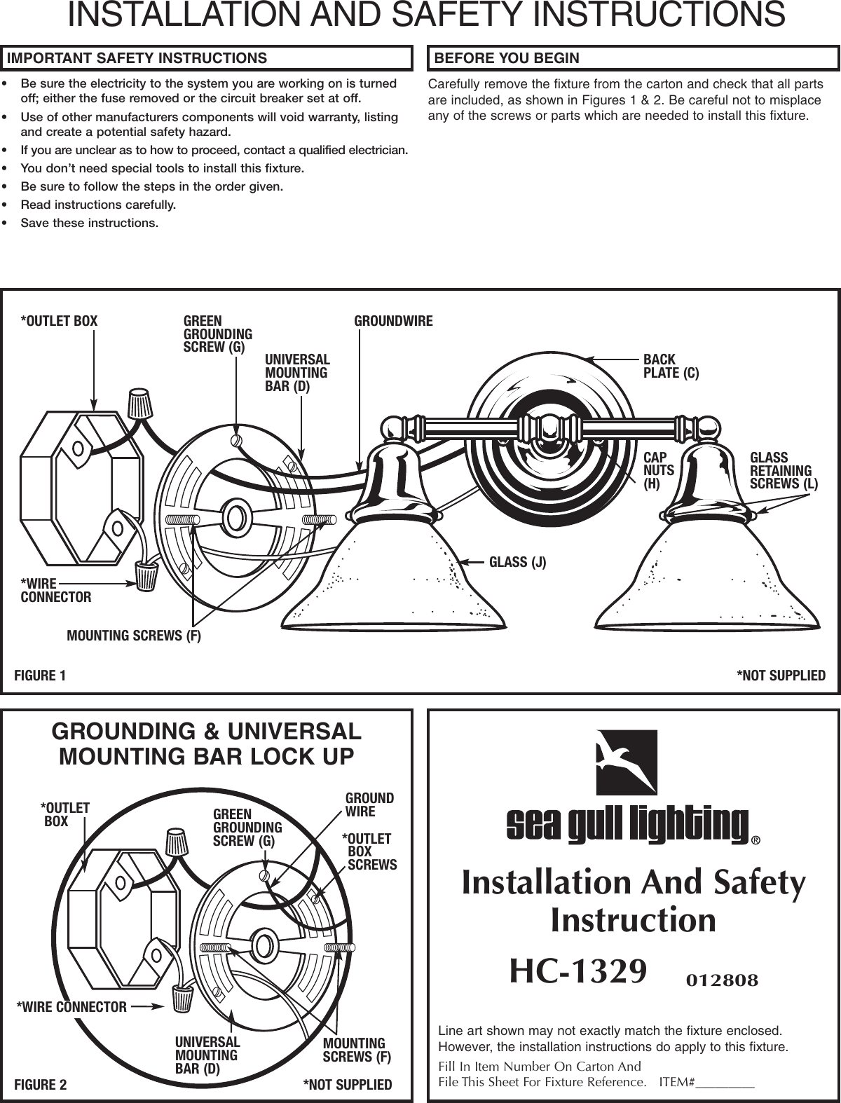 Page 1 of 2 - Hc226  Installation Directions