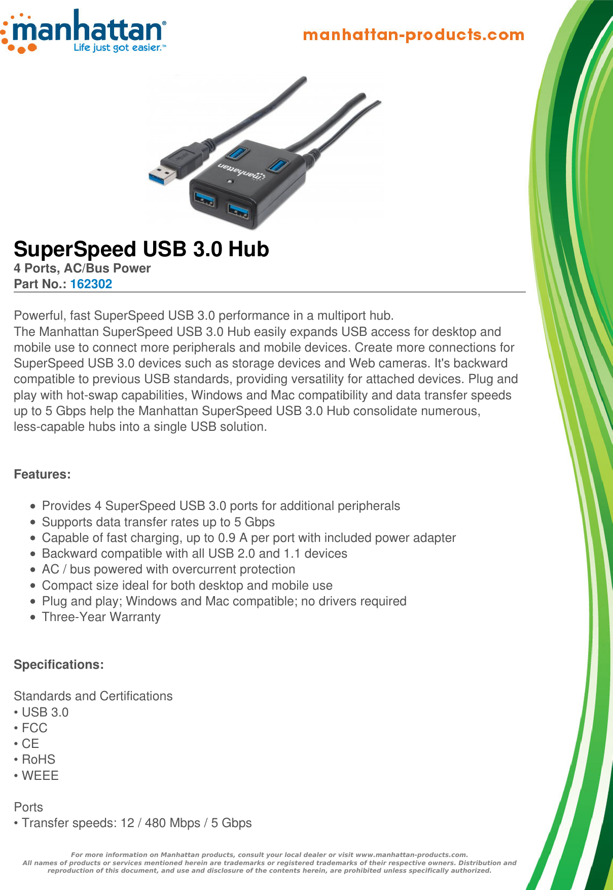 Page 1 of 3 - Datasheet  162302 English