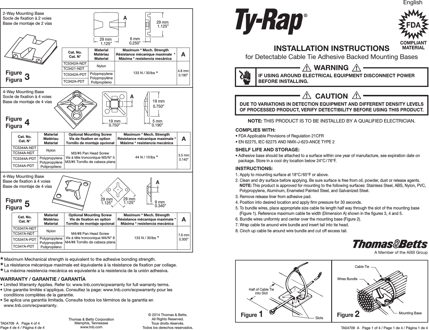 Page 1 of 2 - Ta04709_approvals_V5  Installation Directions