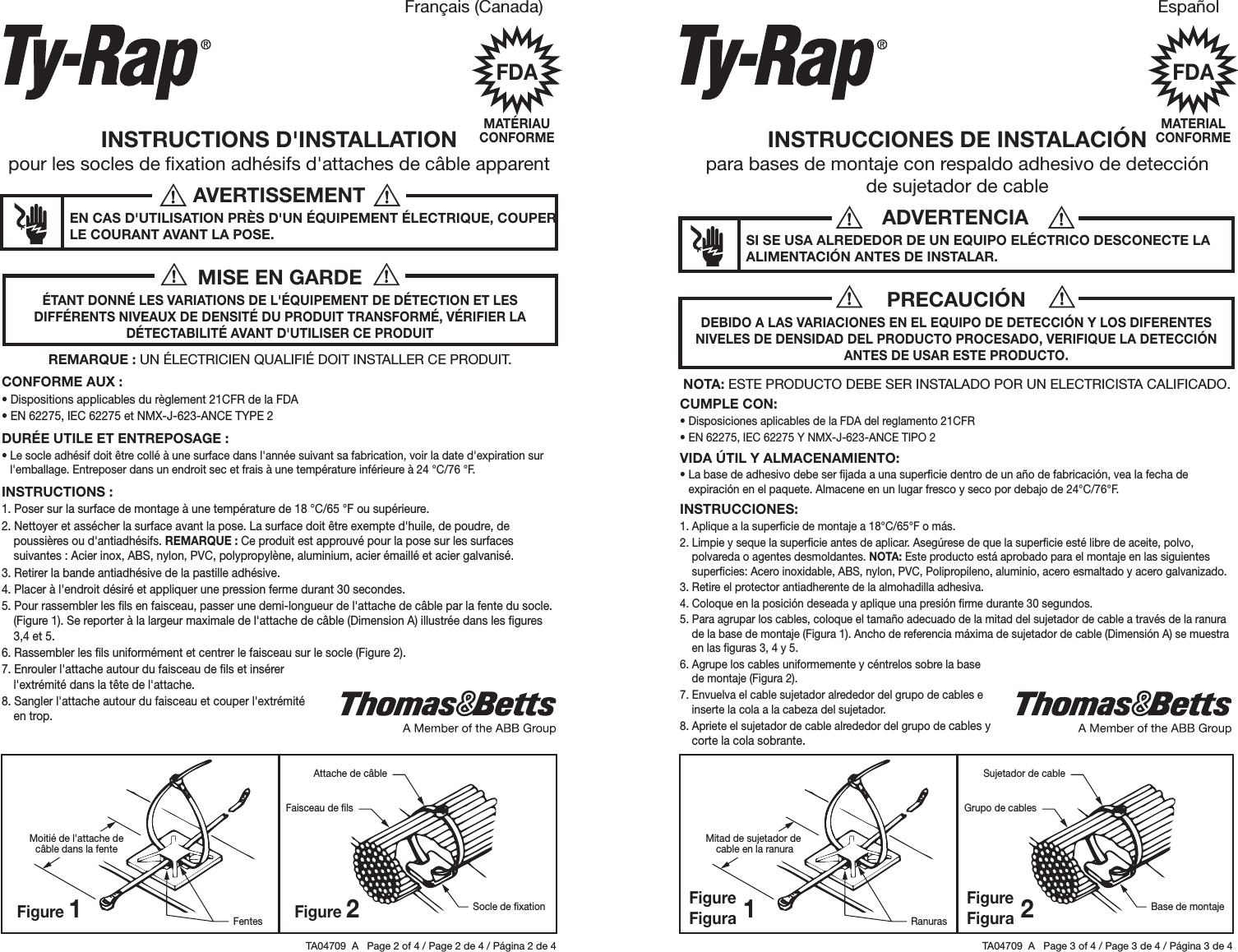 Page 2 of 2 - Ta04709_approvals_V5  Installation Directions