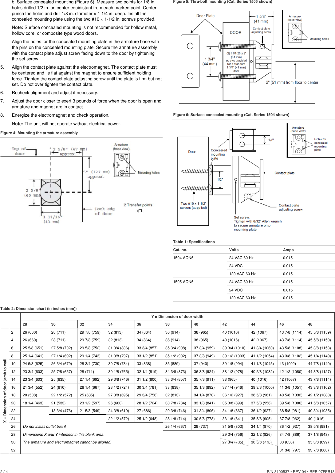 3100537 R04 Catalog Series 1504 And 1505 Flush Wall Mount ...