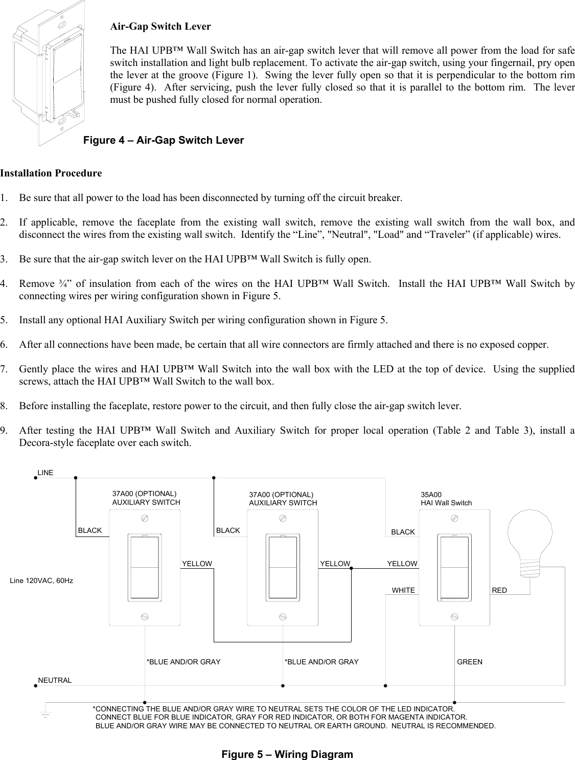 Page 3 of 5 - 35I00-1 UPB Wall Switch  Installation Directions