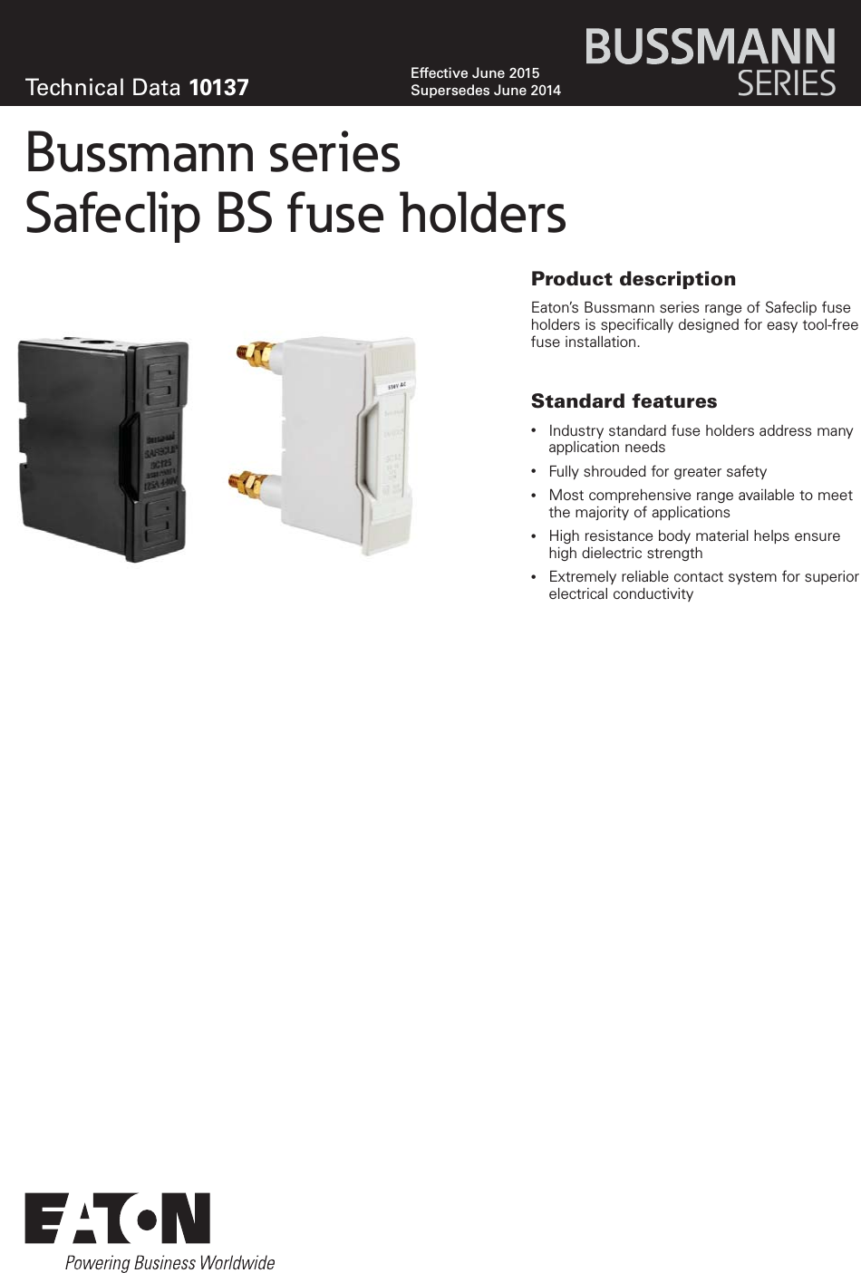 Page 1 of 10 - Bus-iec-ds-10137-safeclipfuseholders  Brochure