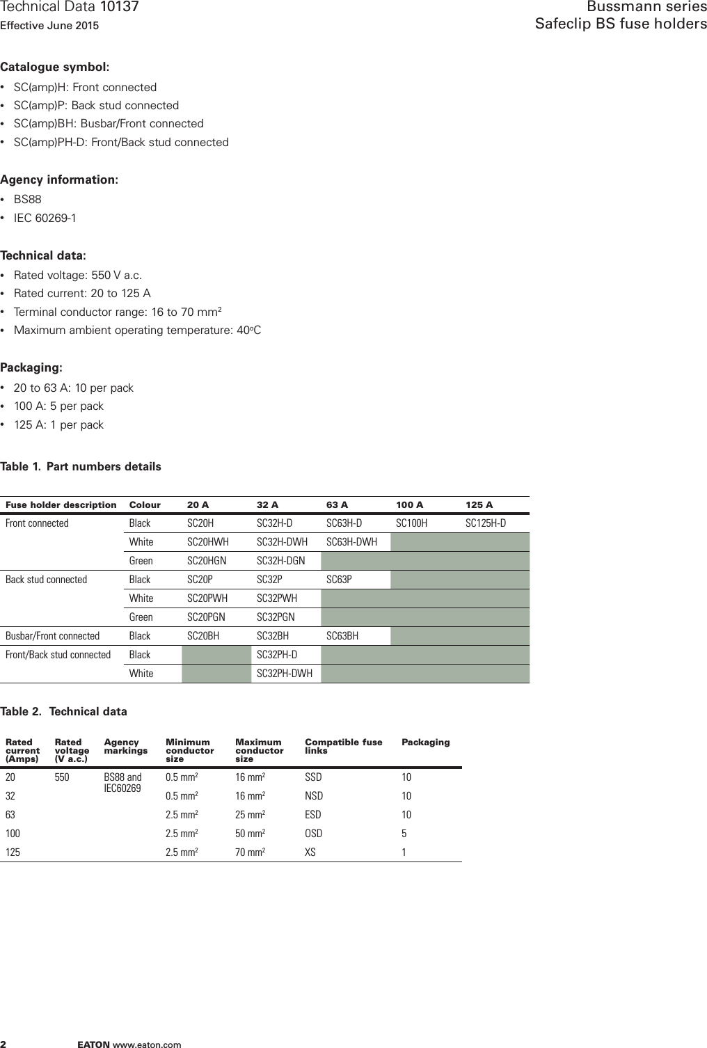 Page 2 of 10 - Bus-iec-ds-10137-safeclipfuseholders  Brochure