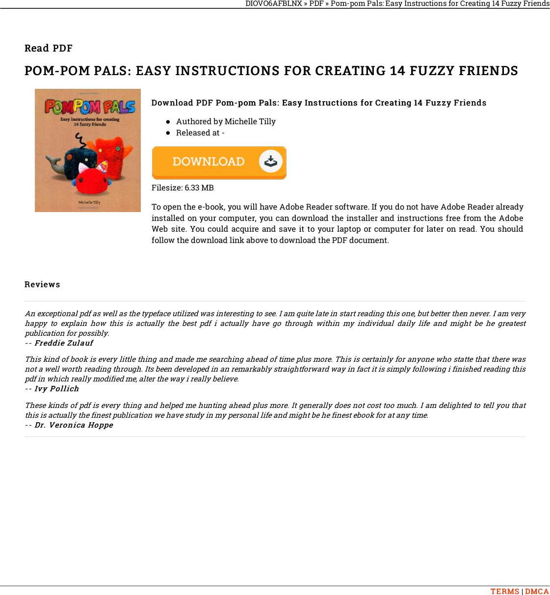 Read Book Pom Pals Easy Instructions For Creating 14 Fuzzy Friends