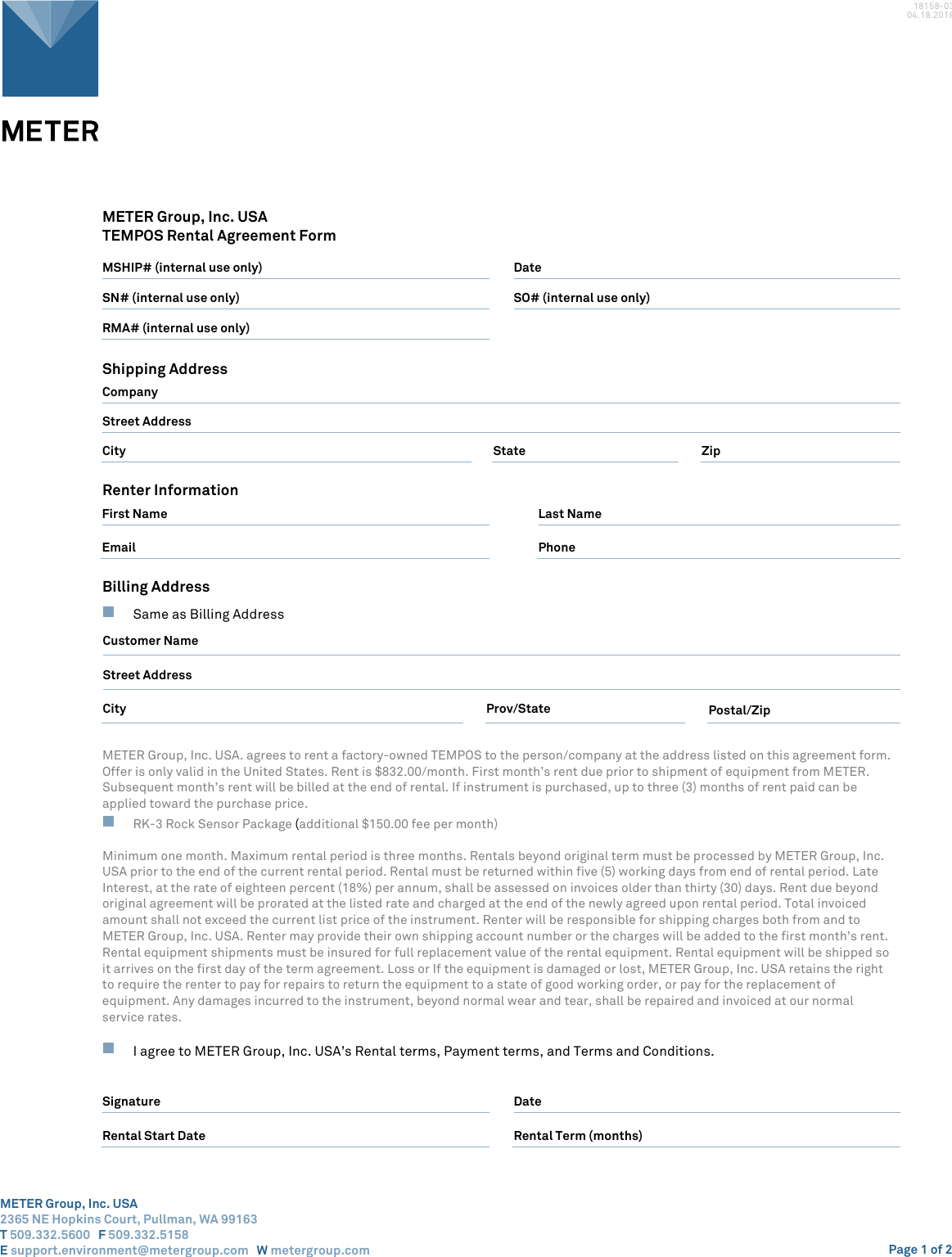 Page 1 of 2 - 18158-02 THERMOLINK Rental Agreementx 18158 TEMPOS Agreement