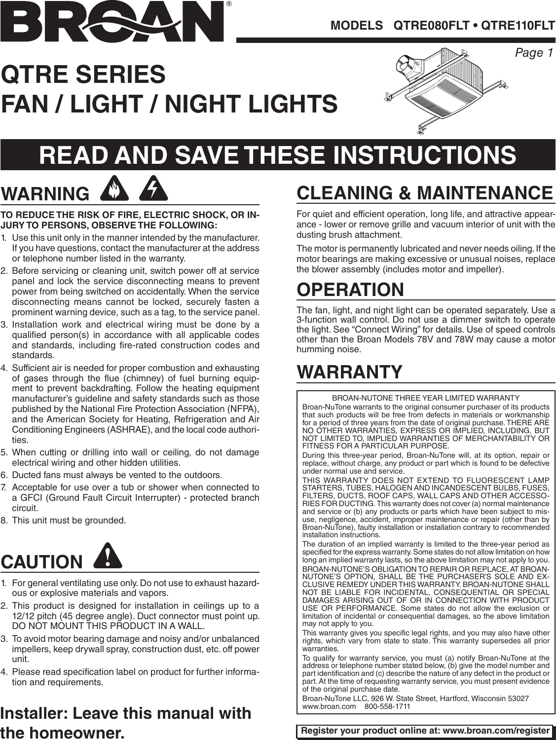 Page 1 of 8 - Installation Directions