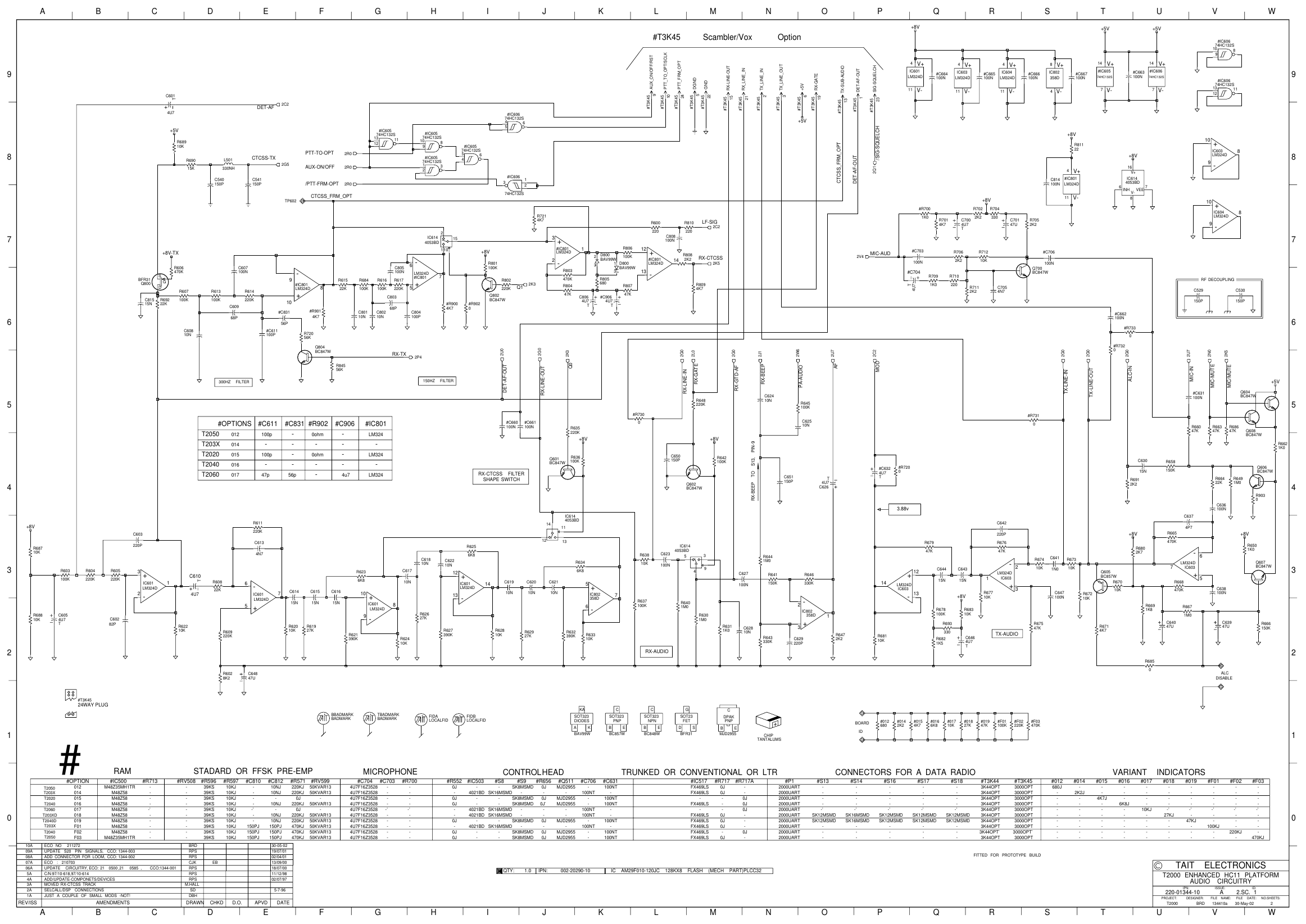 Page 1 of 4 - T2000/Service Manual Additions/220-01344-10 T2000 T2020-40 CONTROL BOARD/220-01344-10 220-01344-10