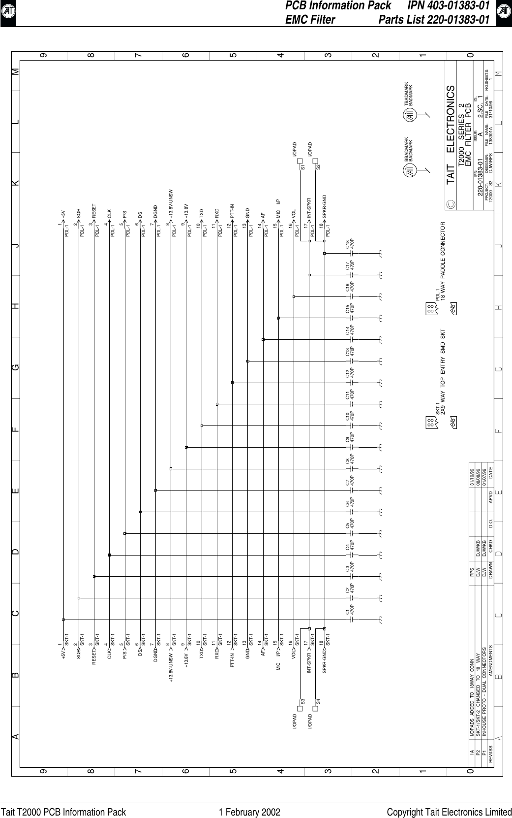 Page 2 of 2 - 01383-01 A4 PCBs And Schematics T2000/Service Manual Additions/220-01383-01 T2000SP EMC BOARD/220-01383-01 220-01383-01