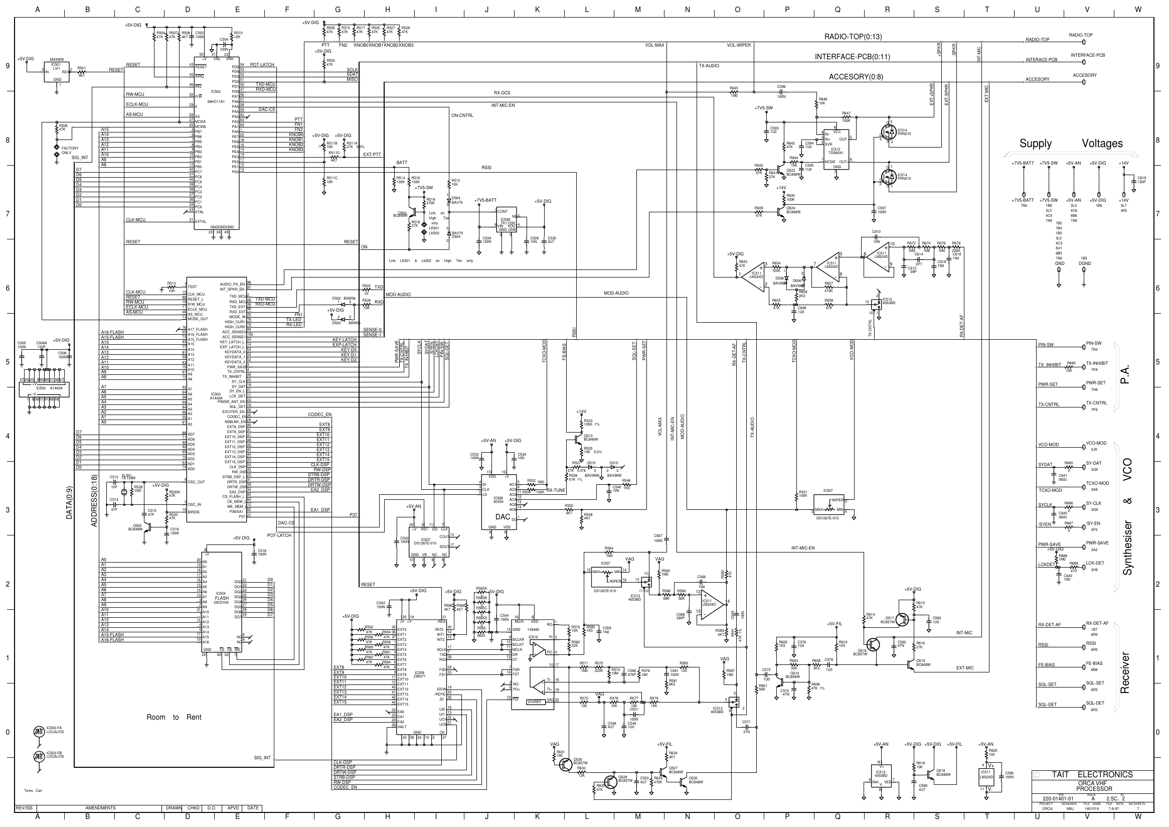 Page 2 of 9 - ORCA/ORCA CIRCUIT BOARDS/220-01401-01A_ORCA VHF SYSTEM DIAGRAM/220-01401-01A_ORCA DIAGRAM 220-01401-01A ORCA