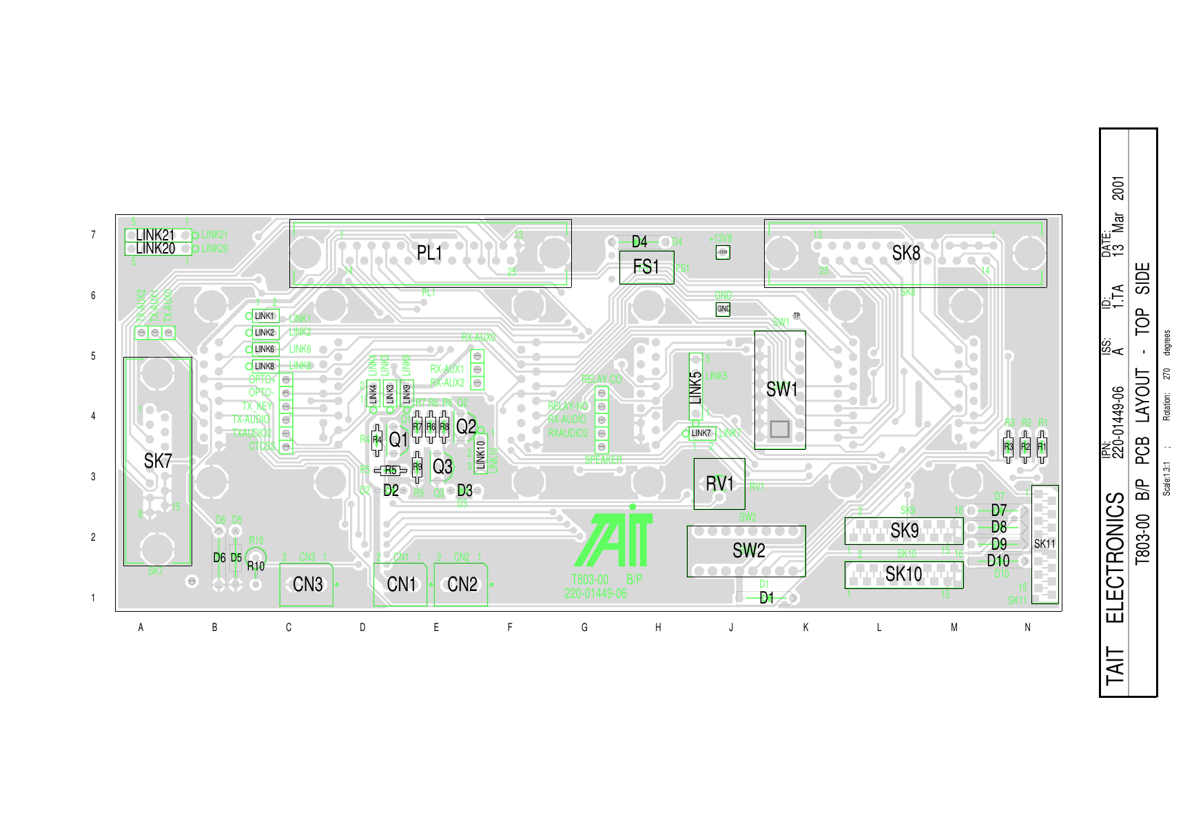 Page 3 of 5 - T800/Various Manual Updates/220-01449-06 T803 TONE-REMOTE BACKPLANE/220-01449-06 220-01449-06