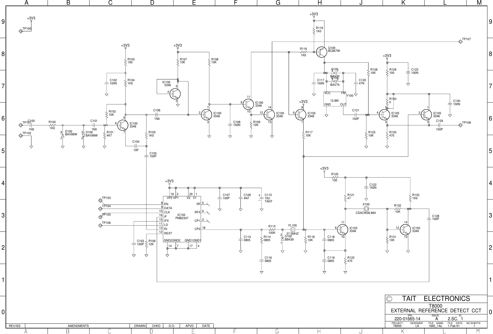 Page 1 of 3 - TB8000/TB8000 Circuits/220-01665-14A_T8000 EXTERNAL REFERENCE DETECT CCT 220-01665-14A T8000