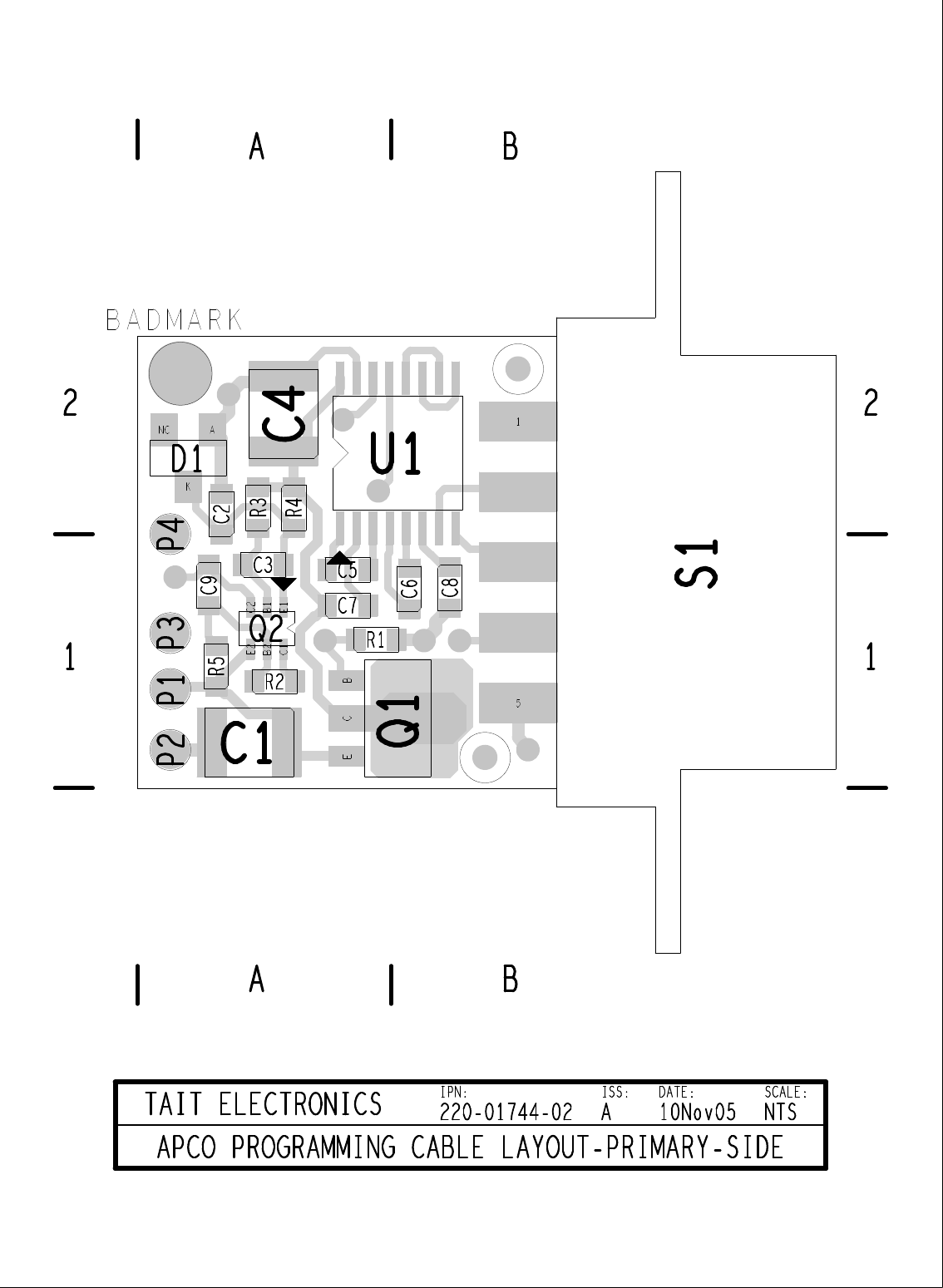 Page 2 of 3 - 220_01744.SCH.1.1 [in Hierarchy Tx9000/TM9000 -TP9000/TP9000 Schematics/220-01744-02A_TP9000 Programming Cable 220-01744-02A TP9000