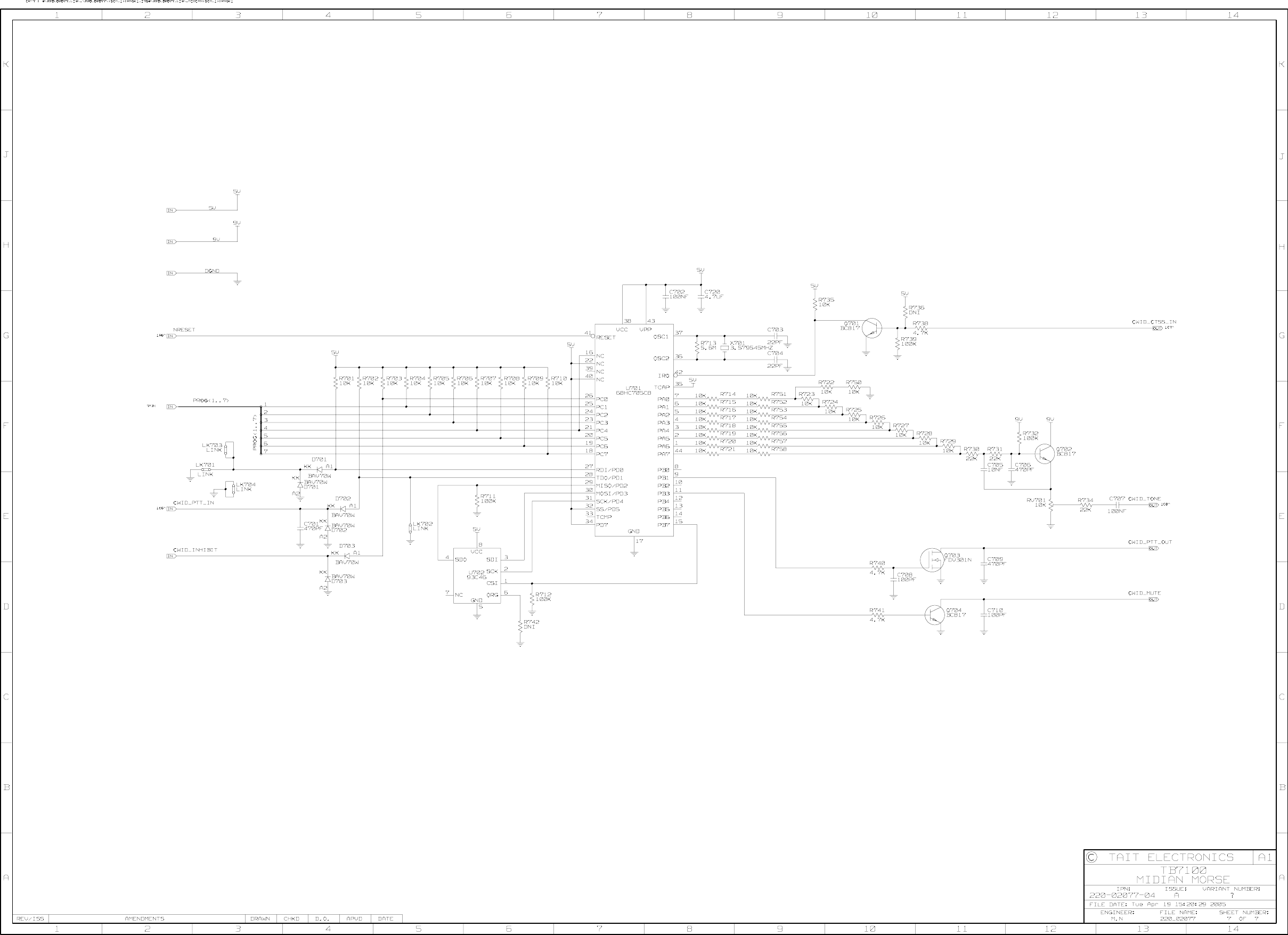 Page 7 of 9 - TB7100/TB7100 System Interface PCB Schematics/220-02077-04A_TB7100 Schematics Version 04 220-02077-04A TB7100