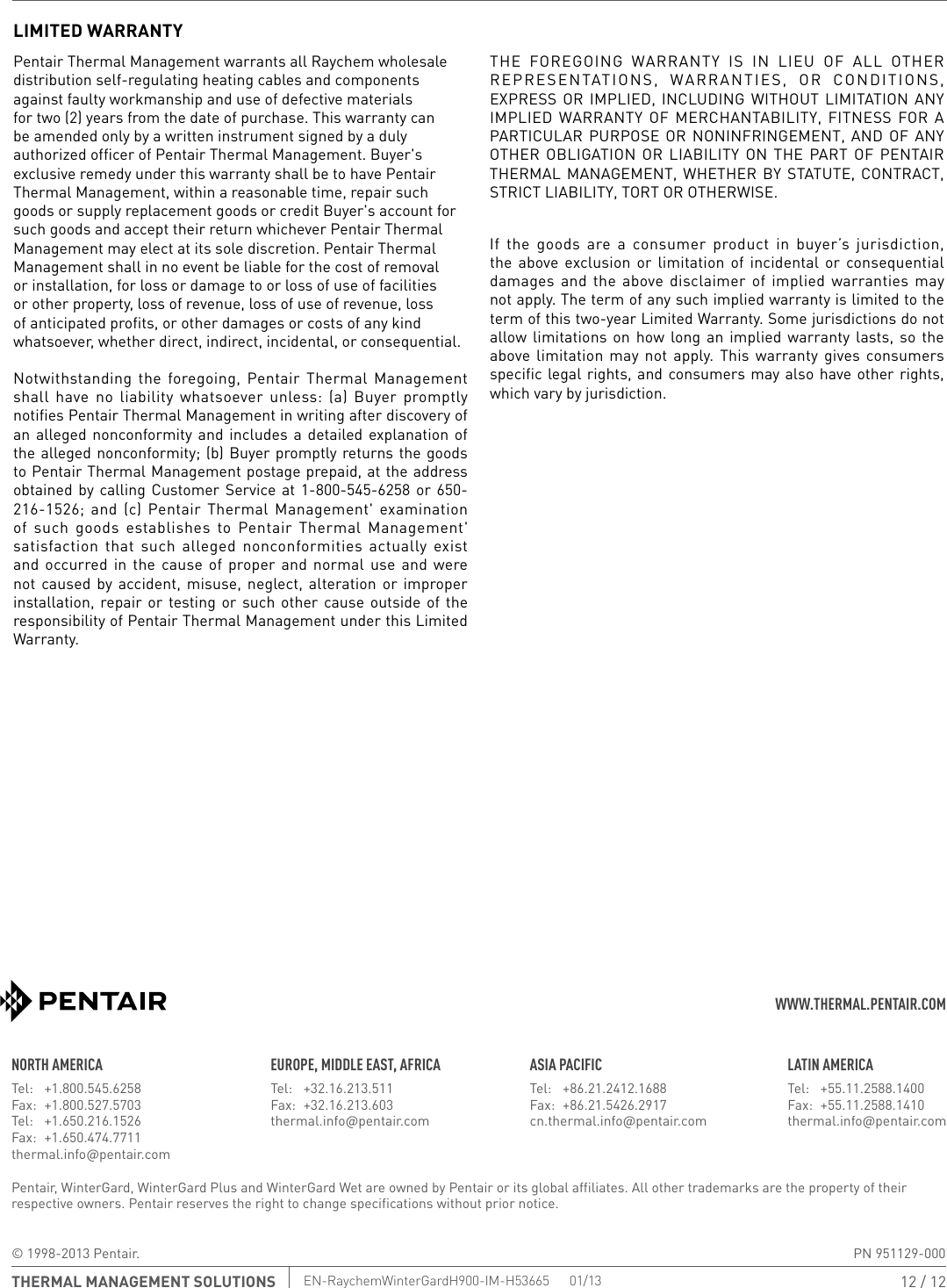 Page 12 of 12 - Installation Directions