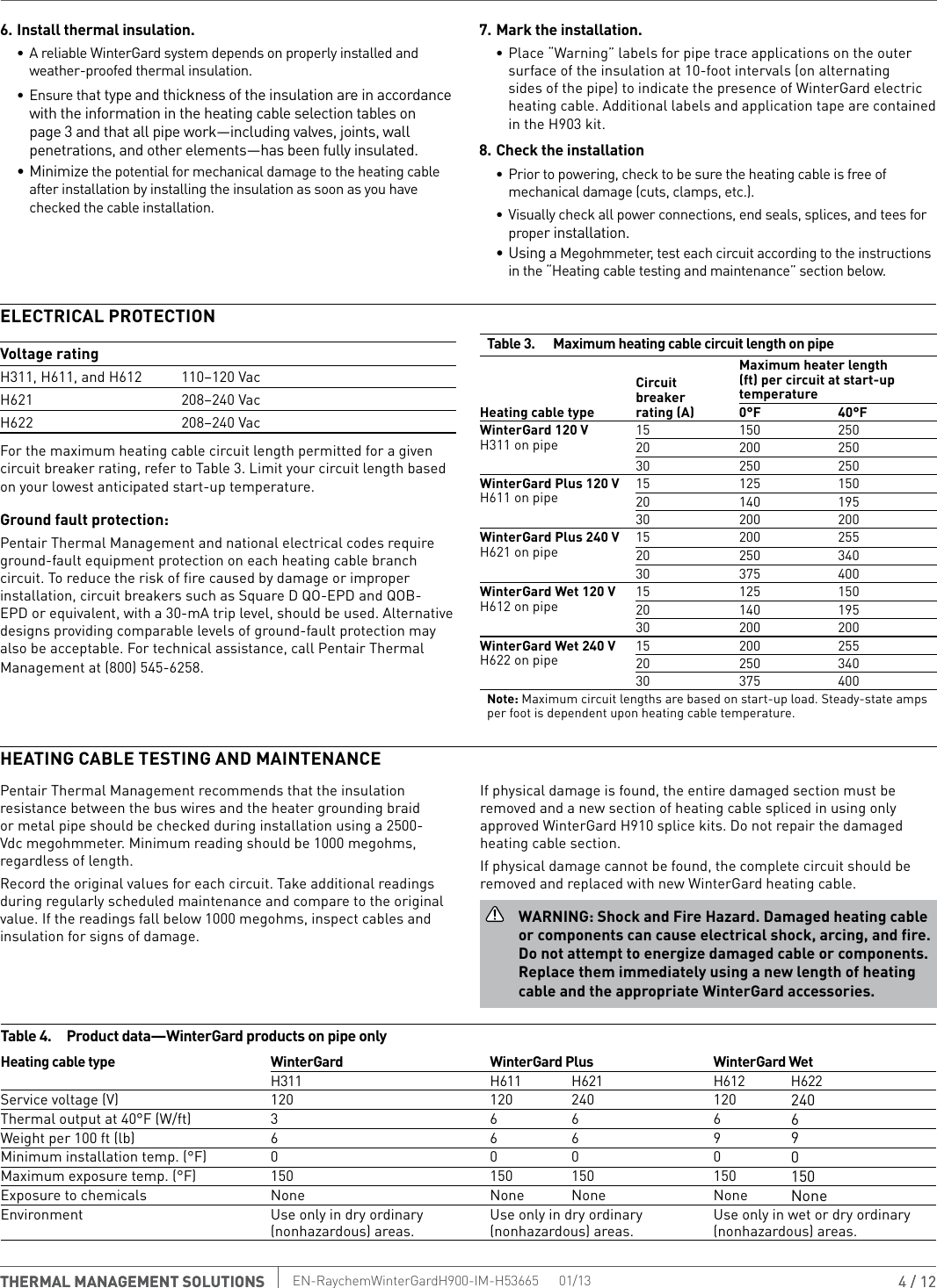 Page 4 of 12 - Installation Directions