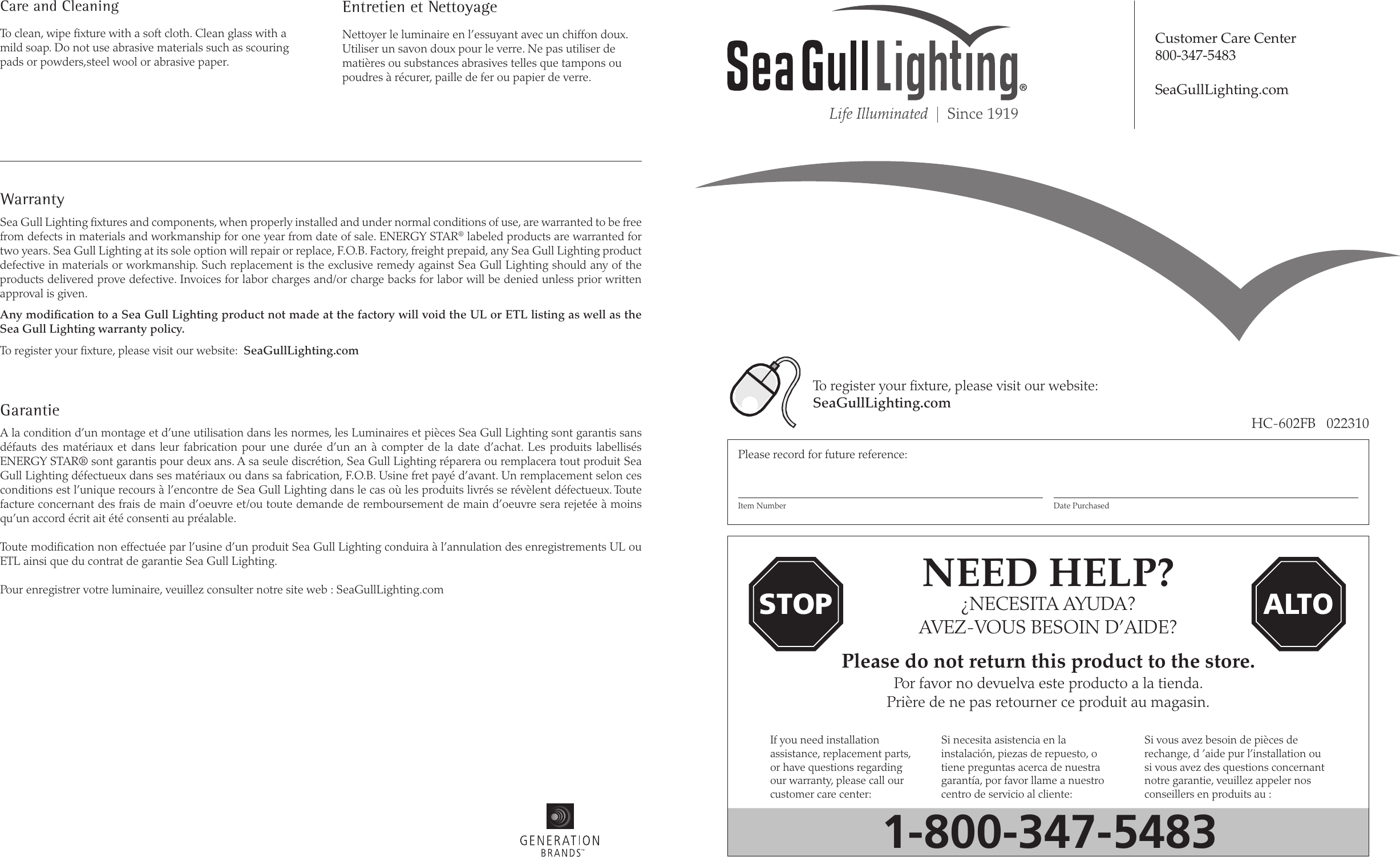 Page 1 of 2 - Installation Directions