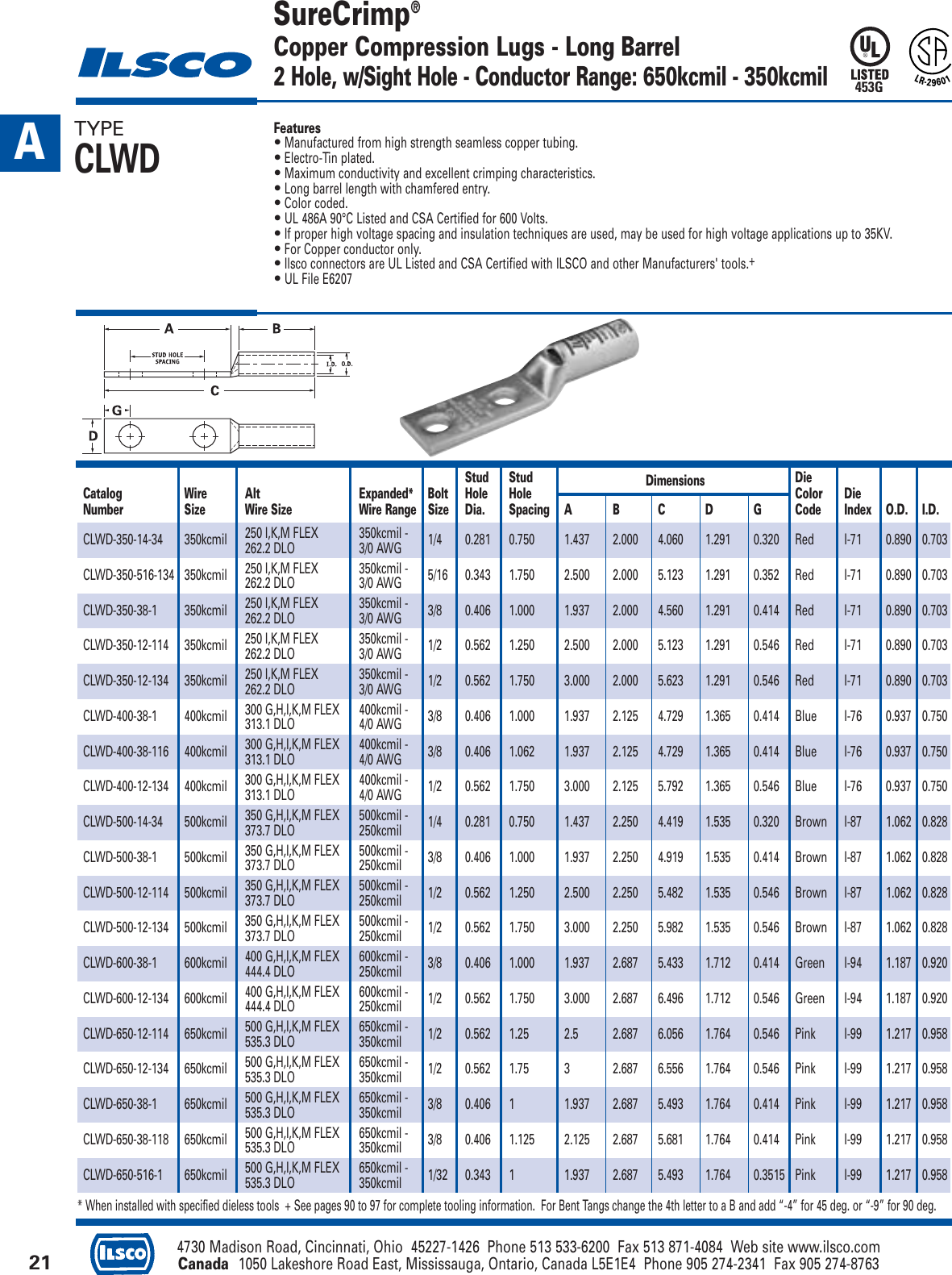 Electrical Equipment & Supplies ILSCO CLND40012134 400 kcmil 300/313