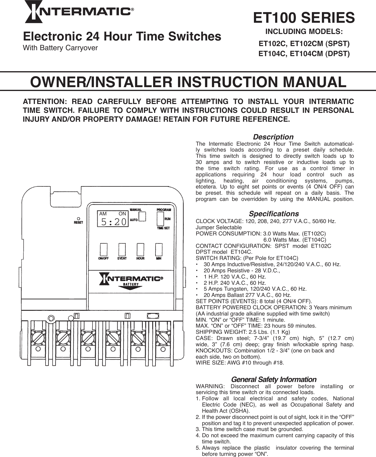 Page 1 of 4 - 158ET10369  Installation Directions