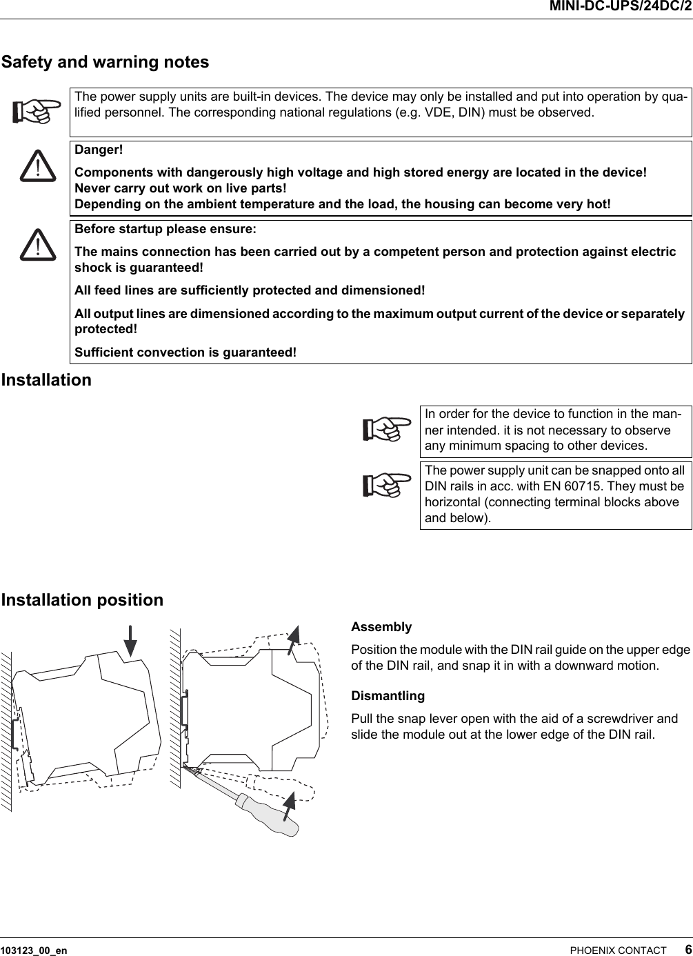 Page 6 of 9 - Data Sheet DB EN MINI-DC-UPS/24DC/2