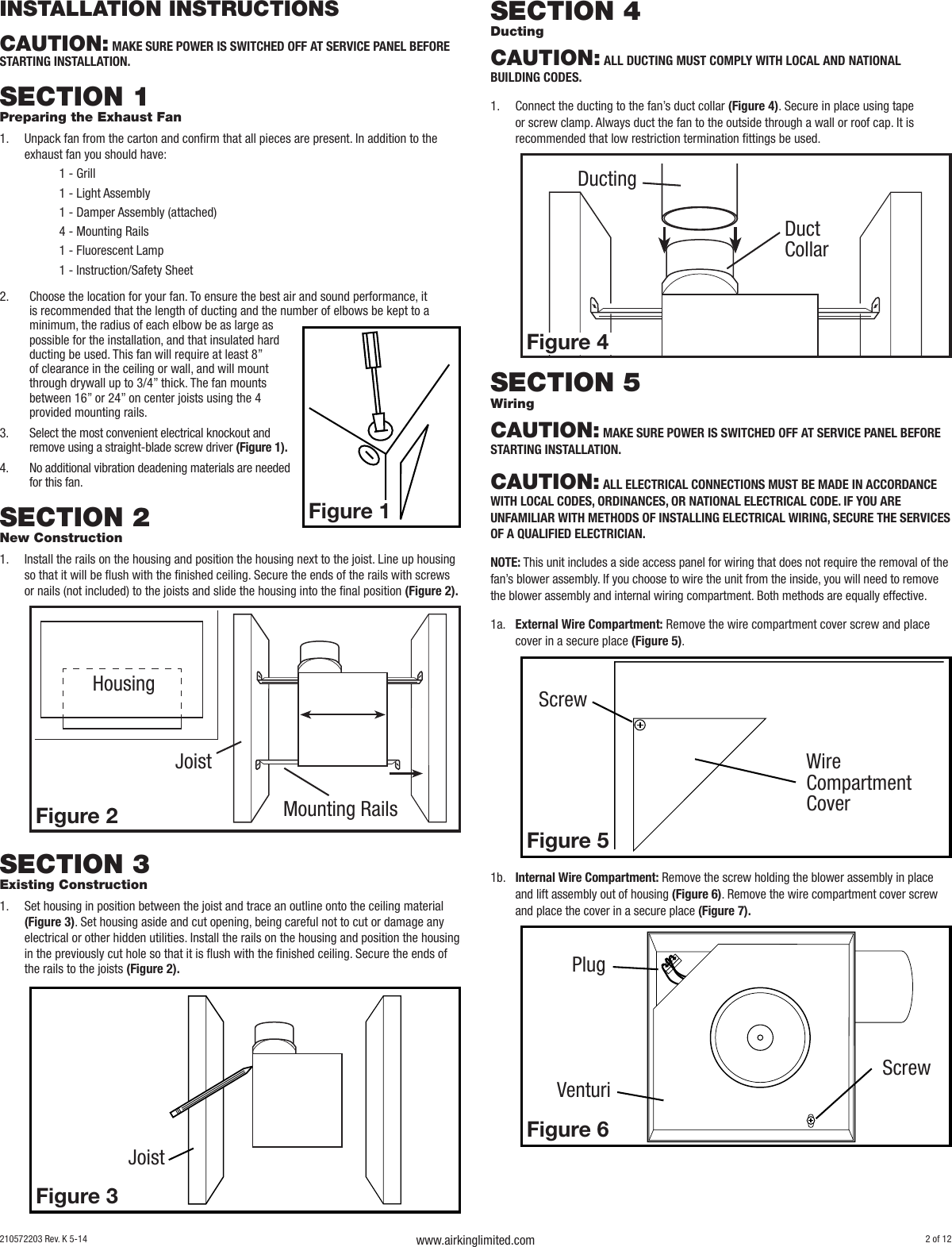 Page 2 of 12 - Installation Directions