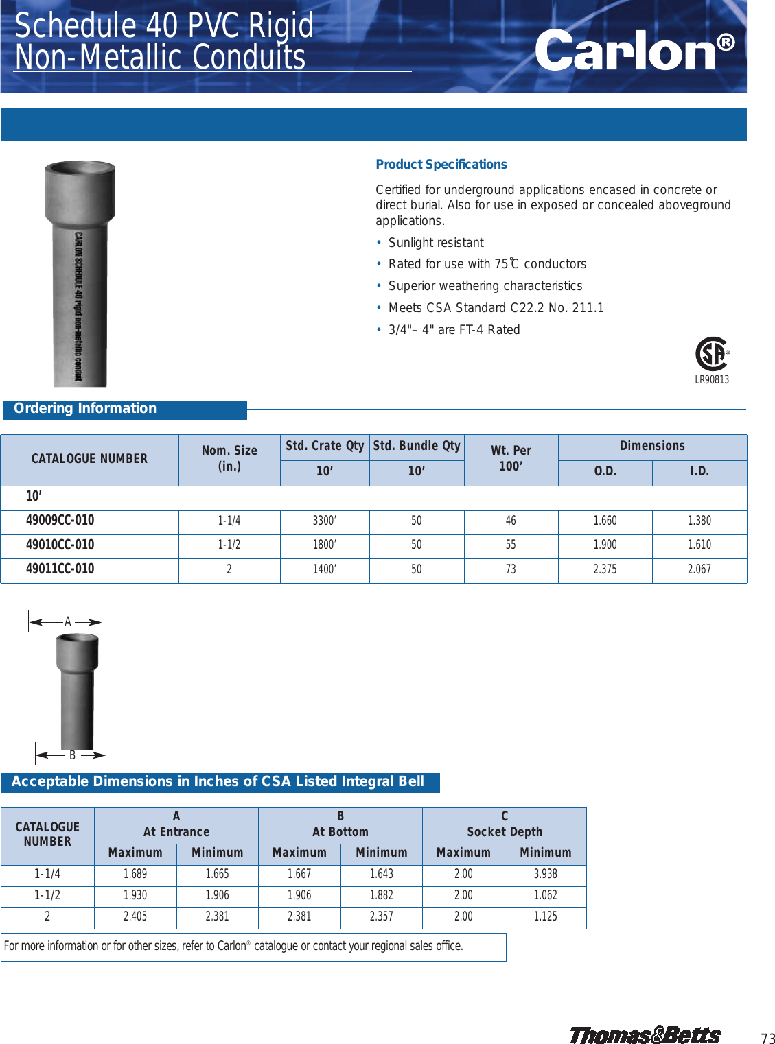 Page 1 of 4 - Microlectric Carlon – Non-Metallic Conduits  337838-Catalog